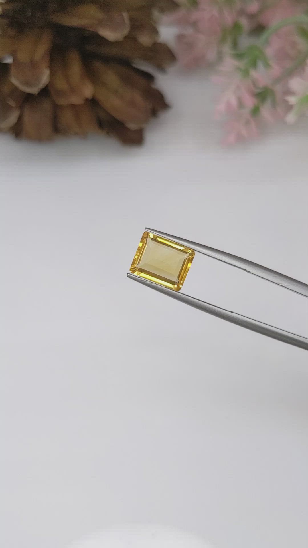 2.54 Ct. Citrine from Brazil Size Video