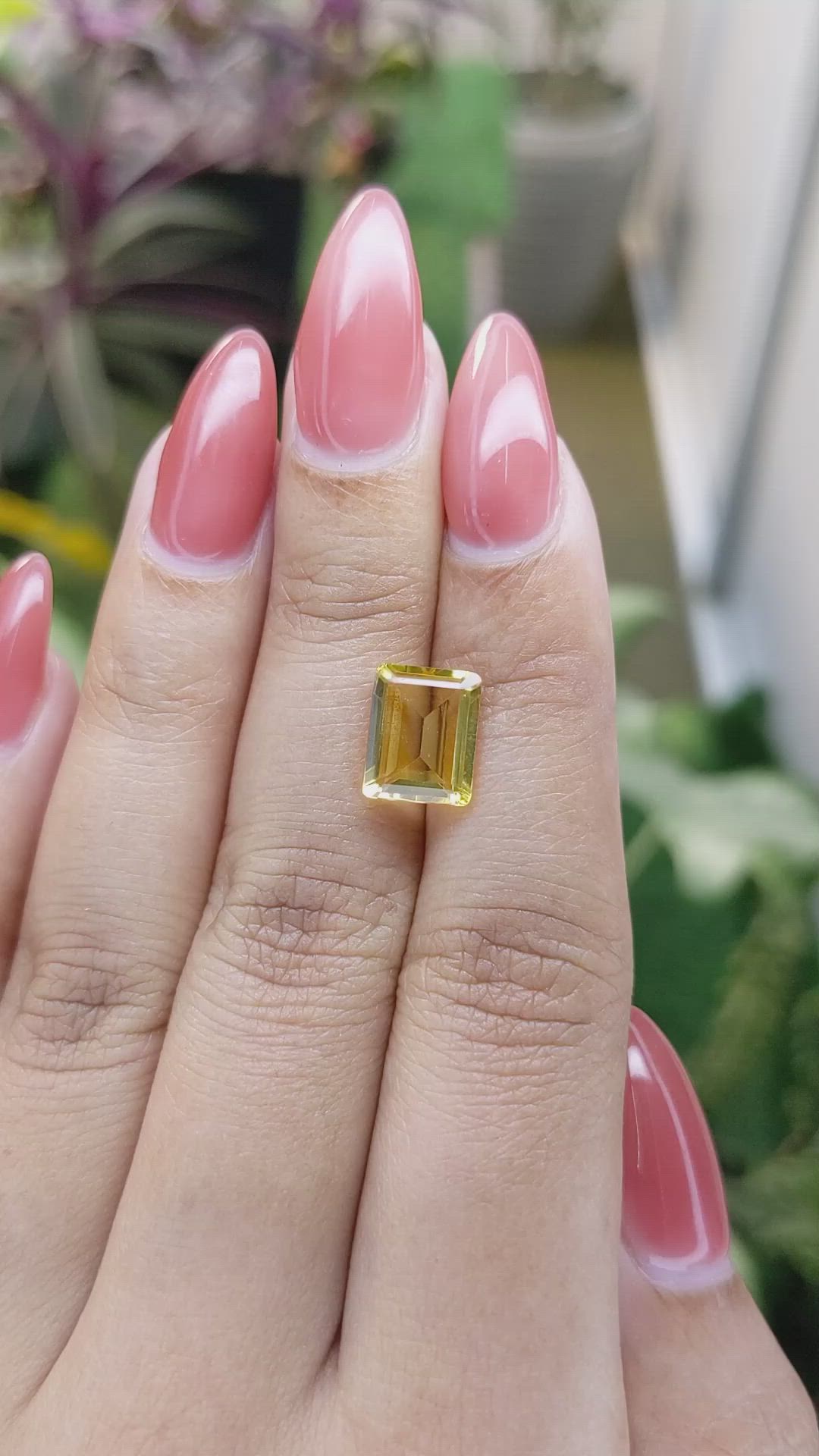 2.54 Ct. Citrine from Brazil Size Video