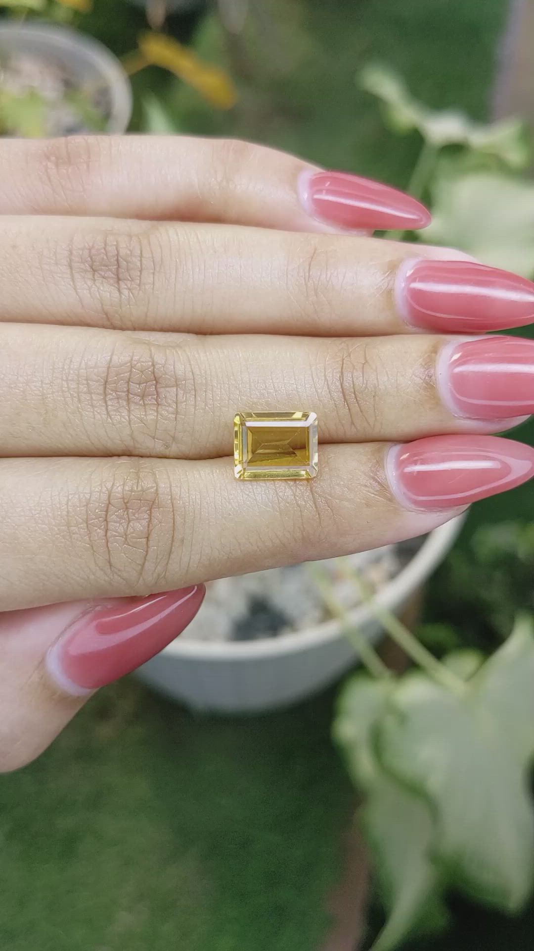 2.54 Ct. Citrine from Brazil Size Video