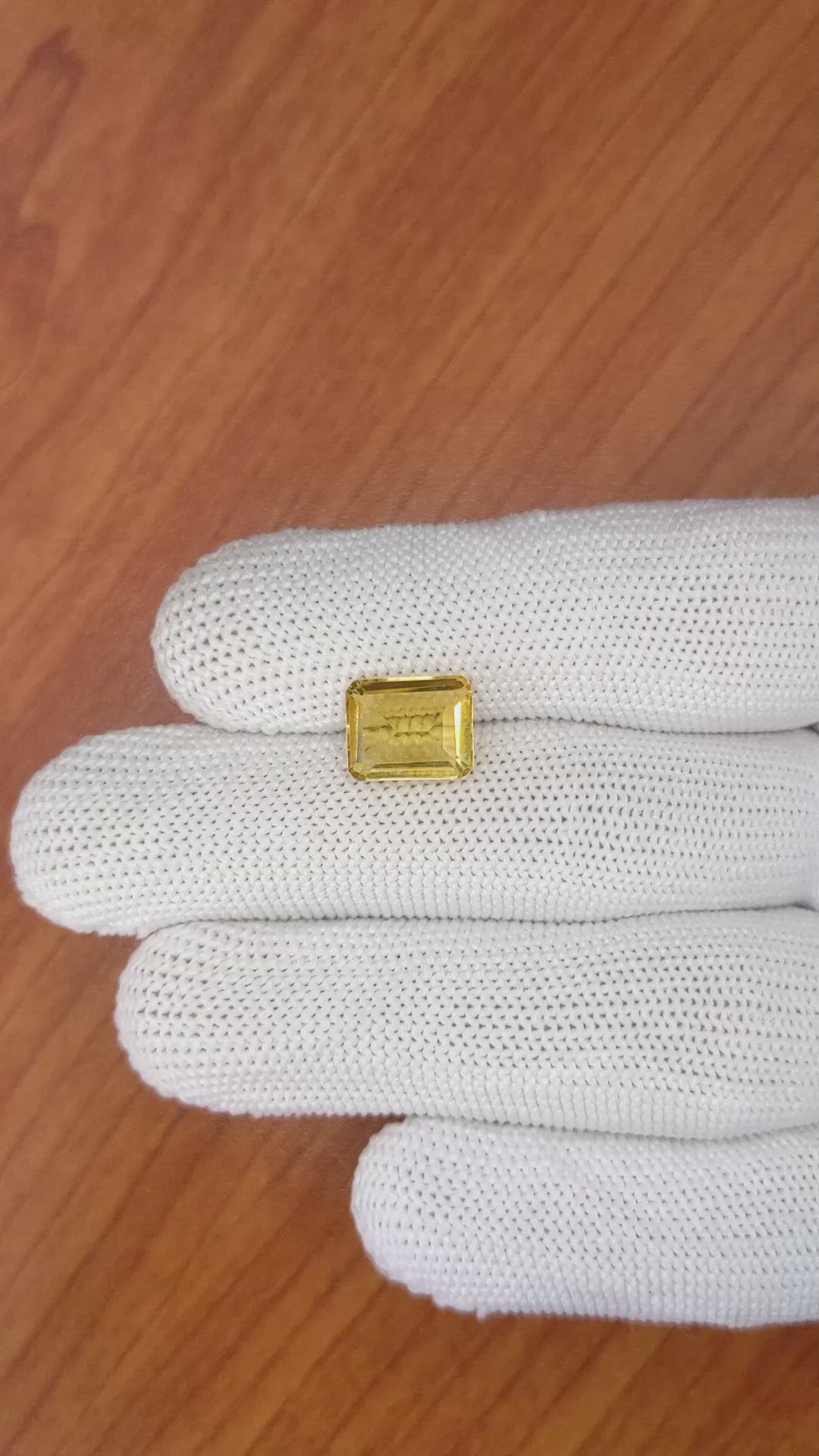 3.28 Ct. Citrine from Brazil Size Video