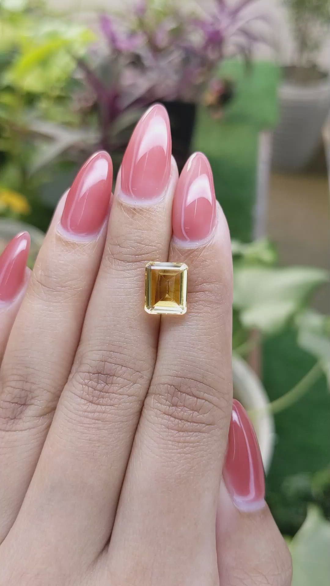3.28 Ct. Citrine from Brazil Size Video