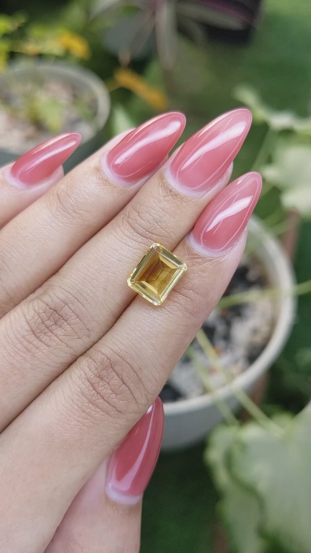 3.28 Ct. Citrine from Brazil Size Video