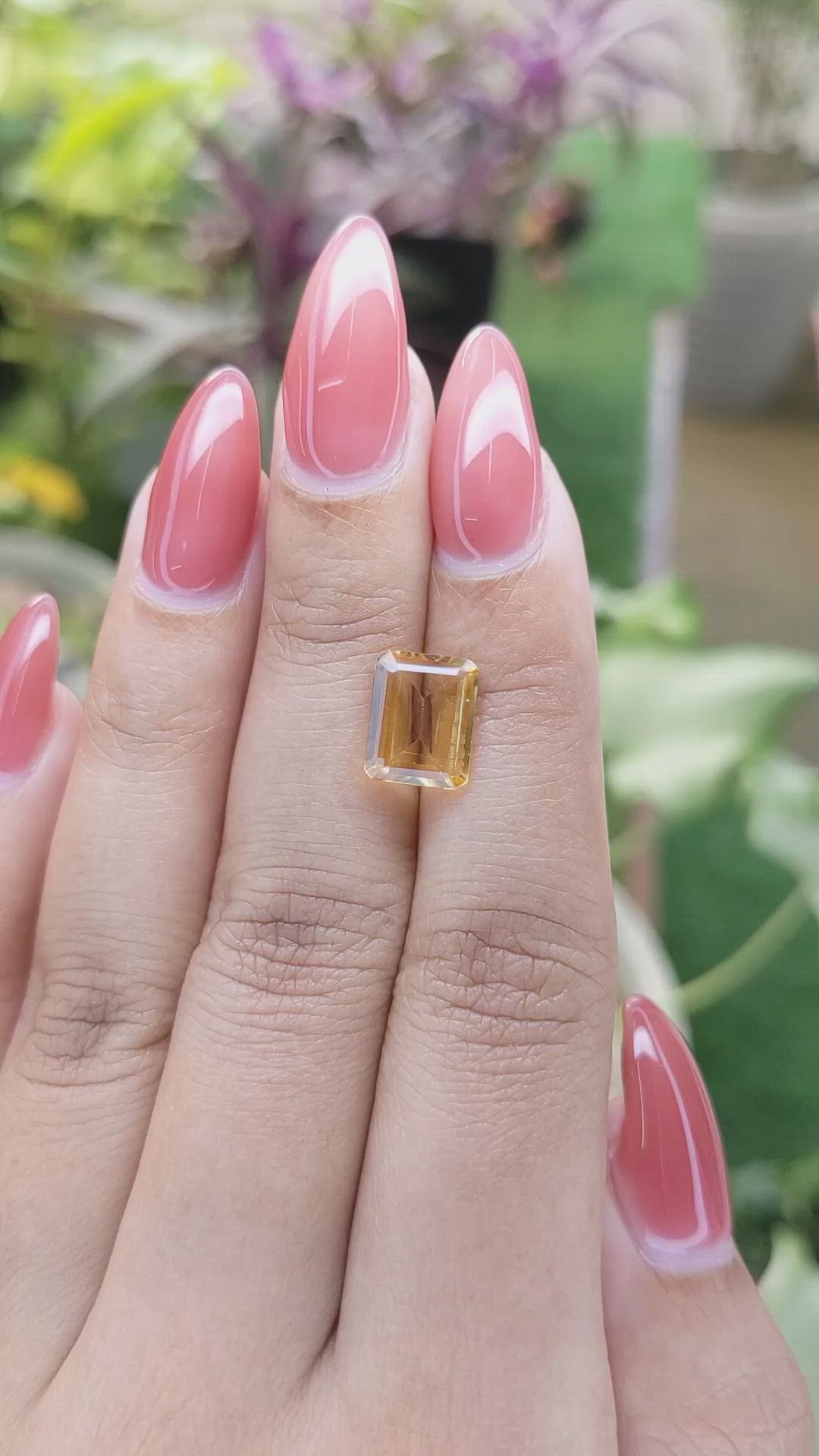 2.33 Ct. Citrine from Brazil Size Video