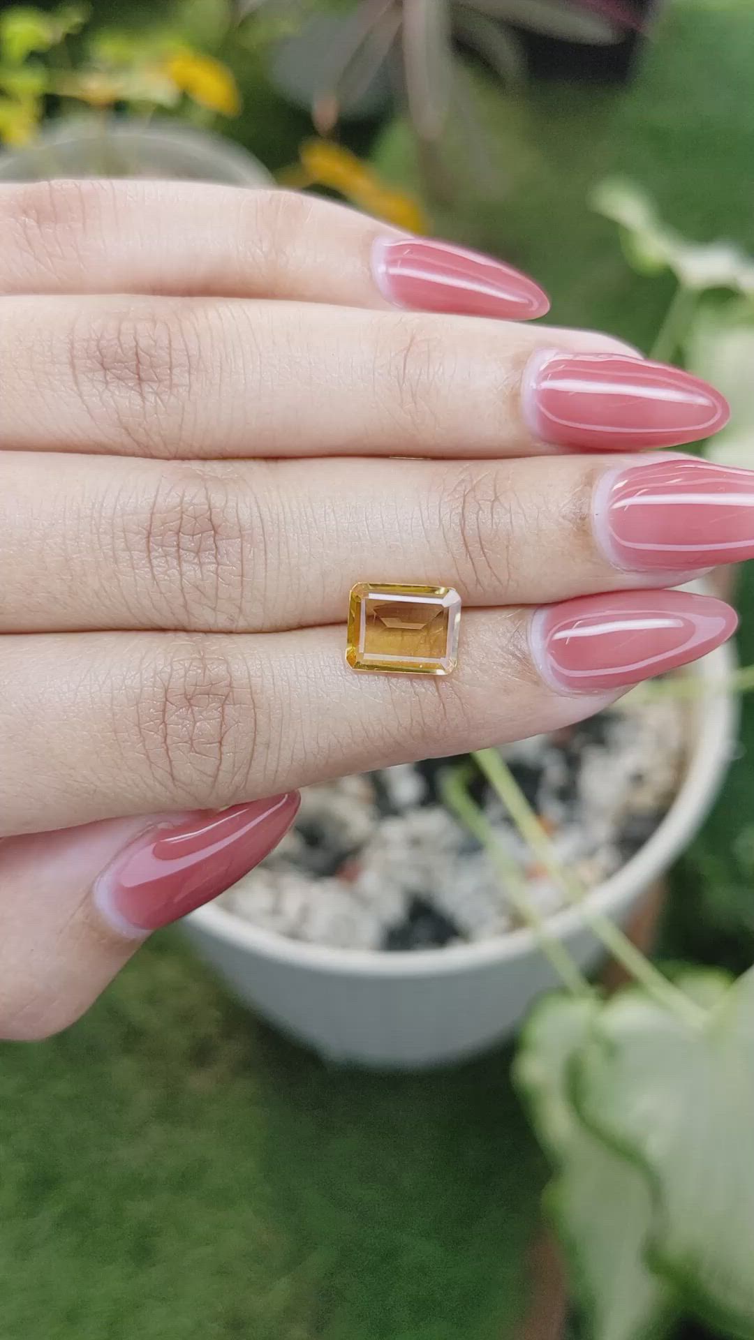 2.33 Ct. Citrine from Brazil Size Video