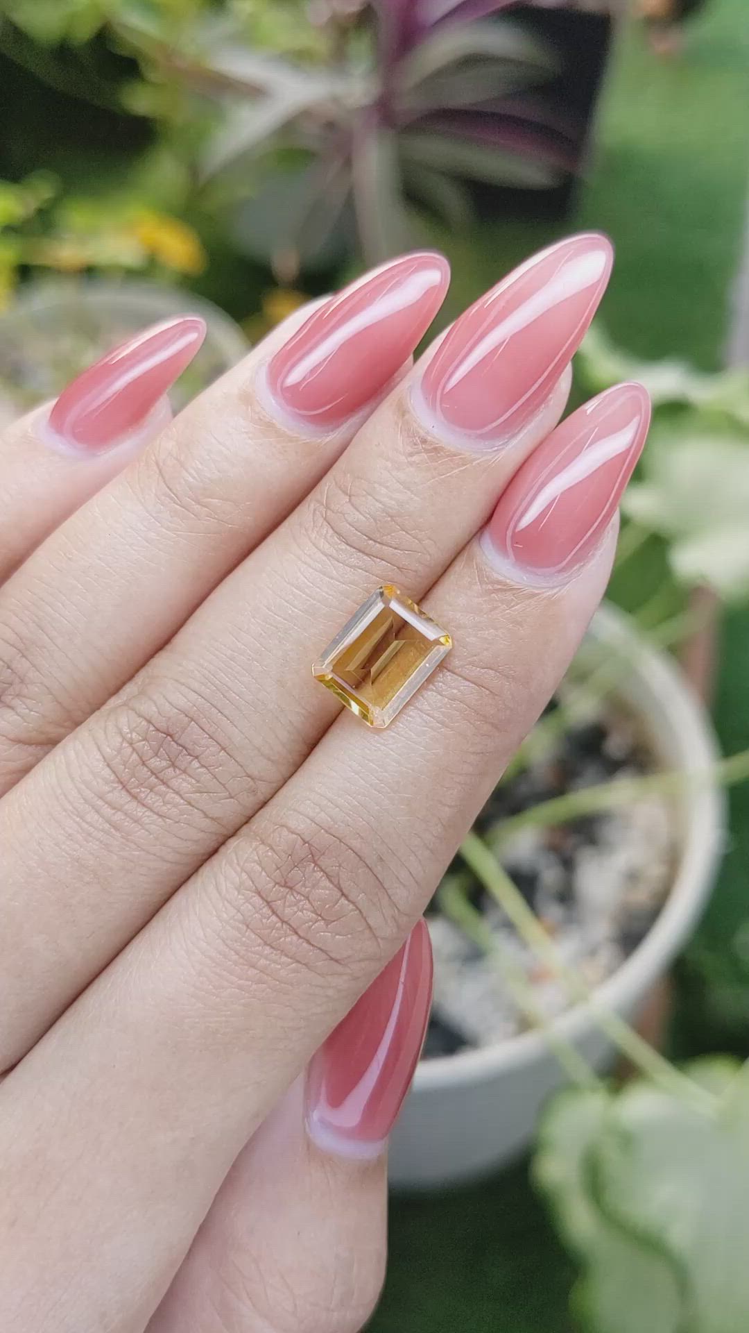 2.33 Ct. Citrine from Brazil Size Video