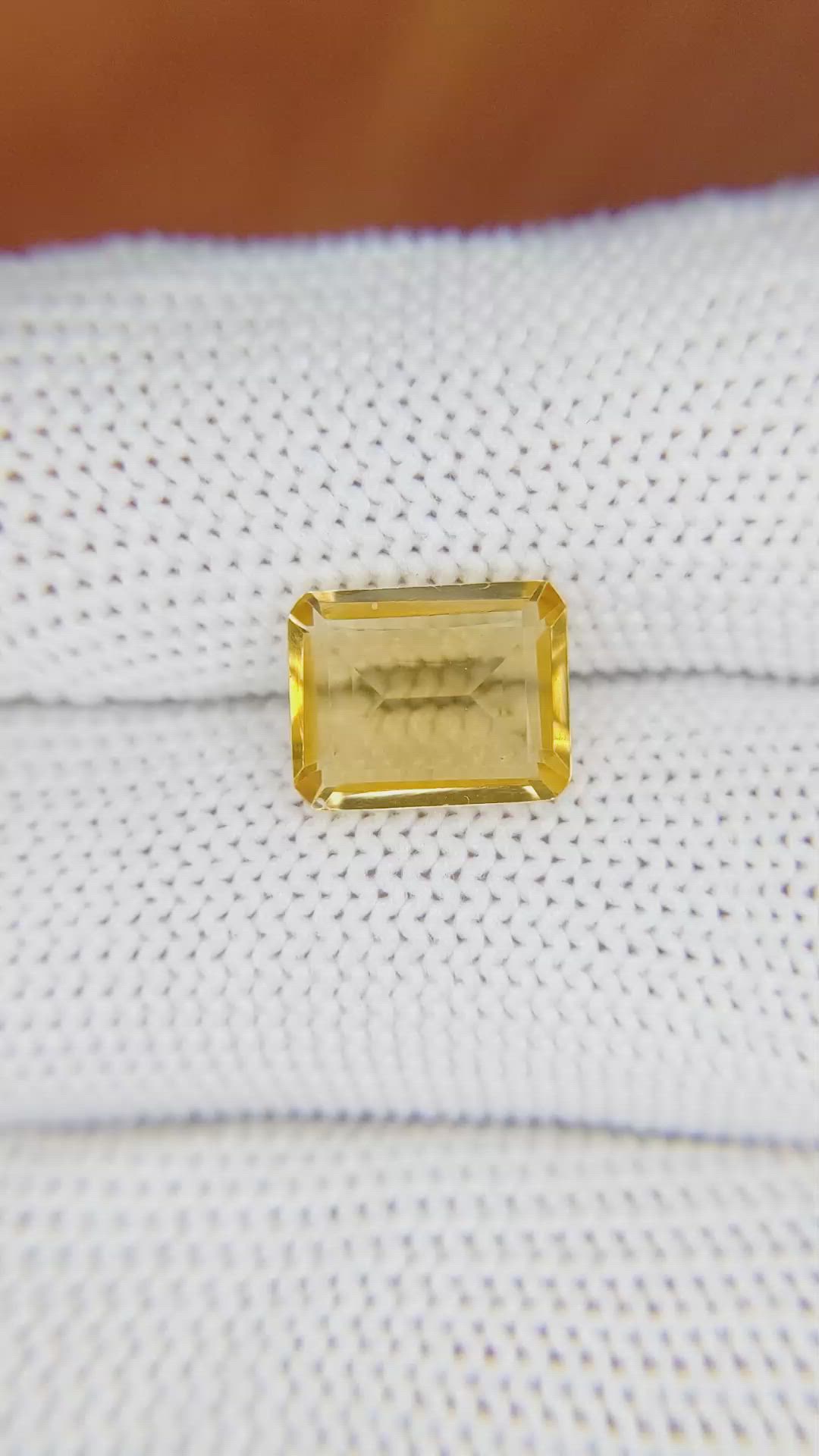 2.33 Ct. Citrine from Brazil Size Video