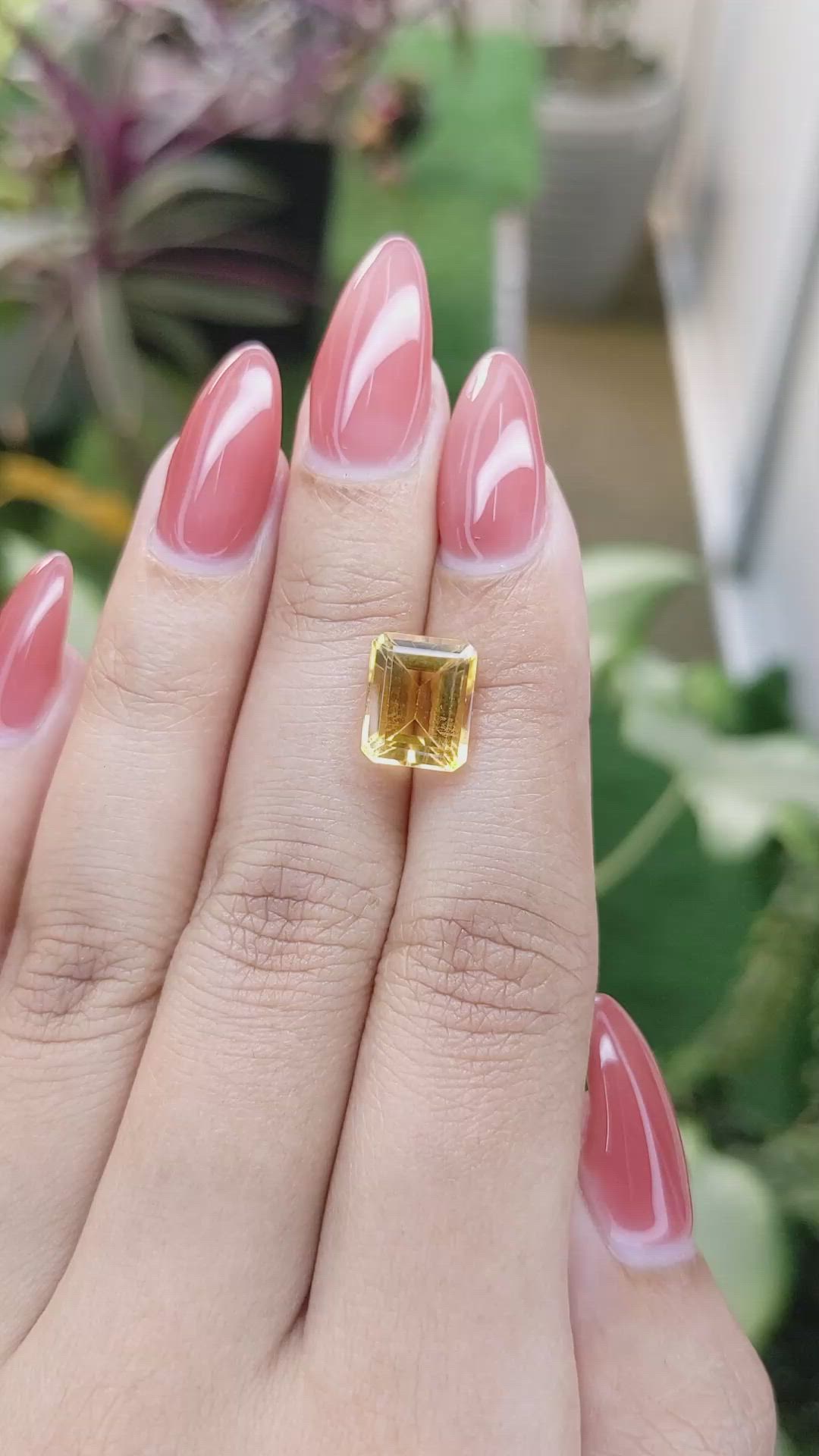 3.80 Ct. Citrine from Brazil Size Video