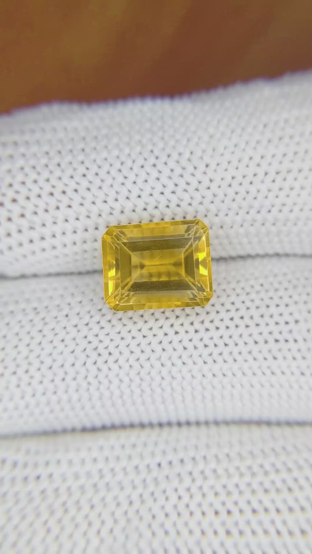 3.80 Ct. Citrine from Brazil Size Video