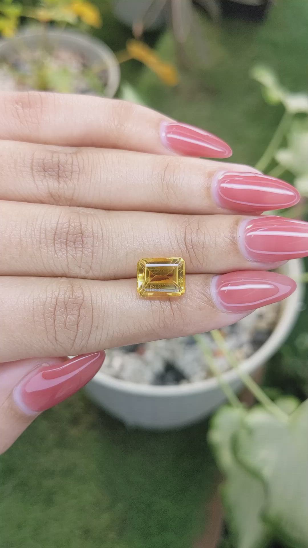3.80 Ct. Citrine from Brazil Size Video