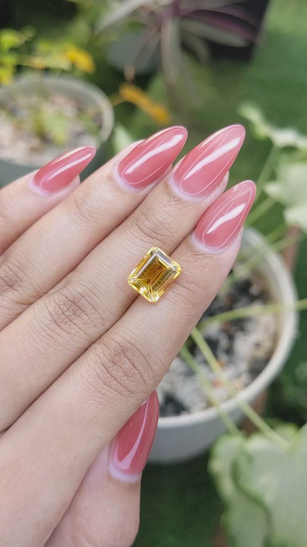 3.80 Ct. Citrine from Brazil Size Video