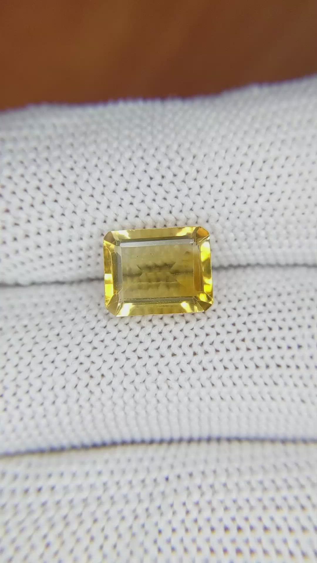 2.71 Ct. Citrine from Brazil Size Video