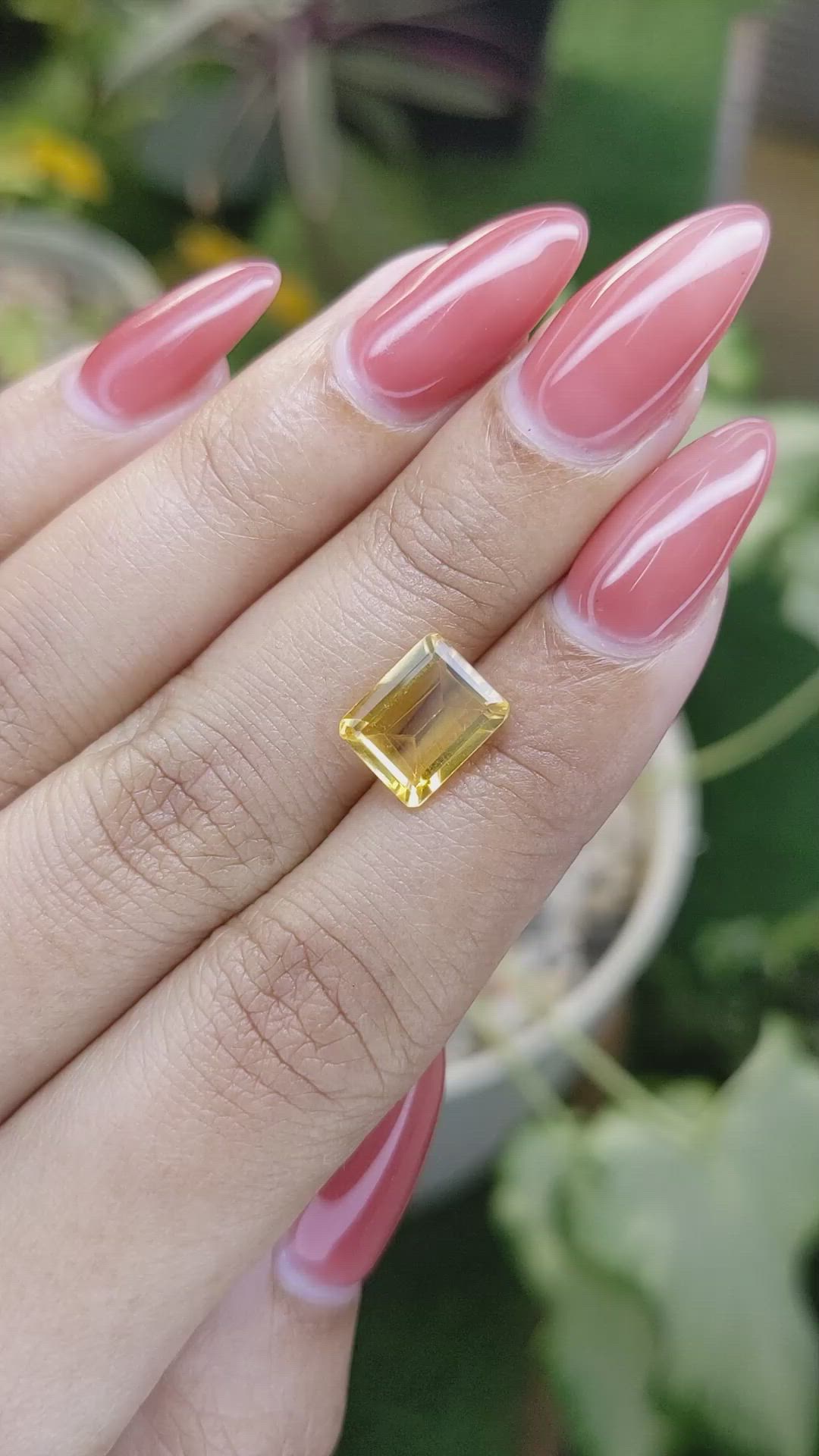 2.44 Ct. Citrine from Brazil Size Video