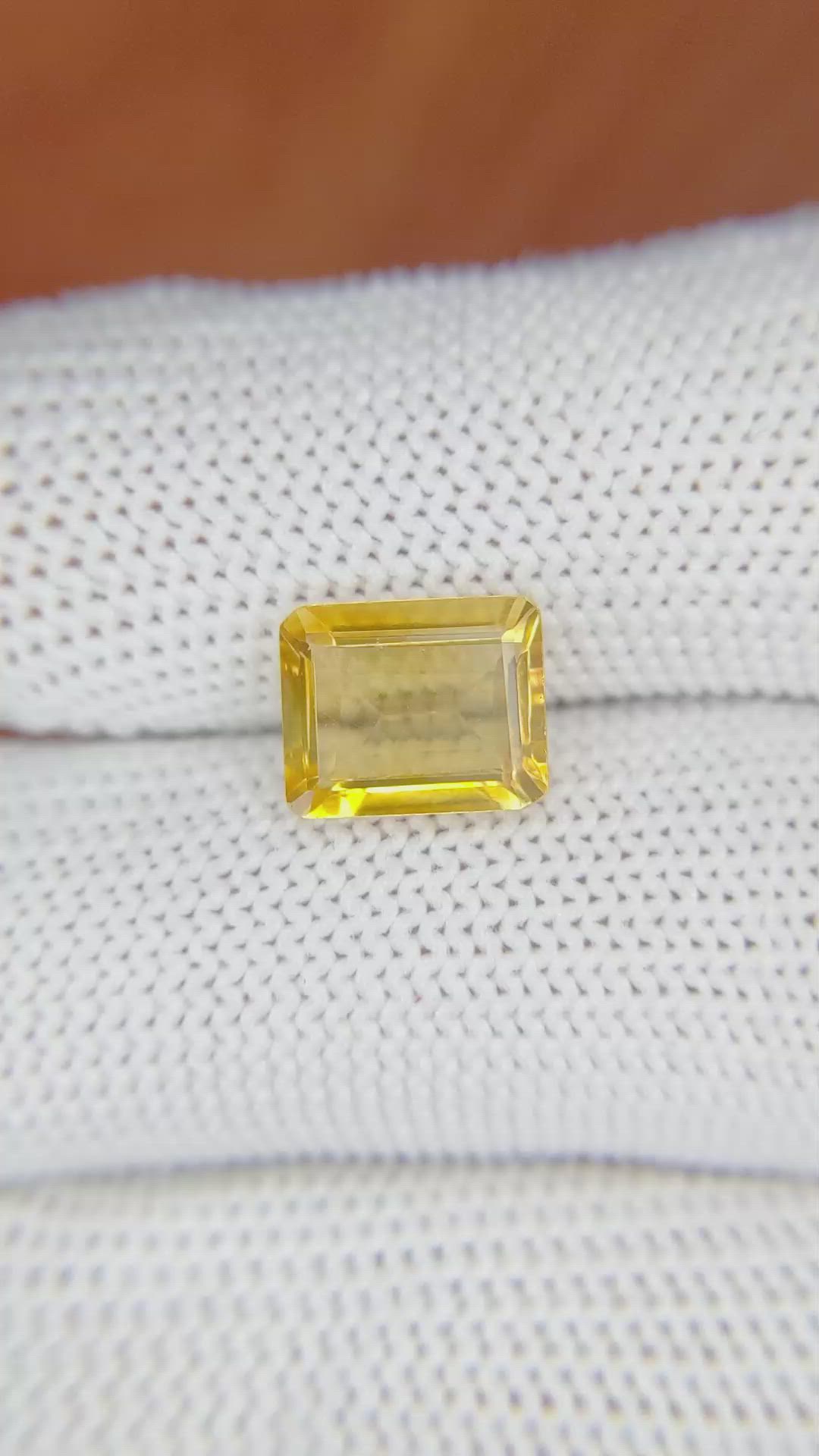 2.44 Ct. Citrine from Brazil Size Video