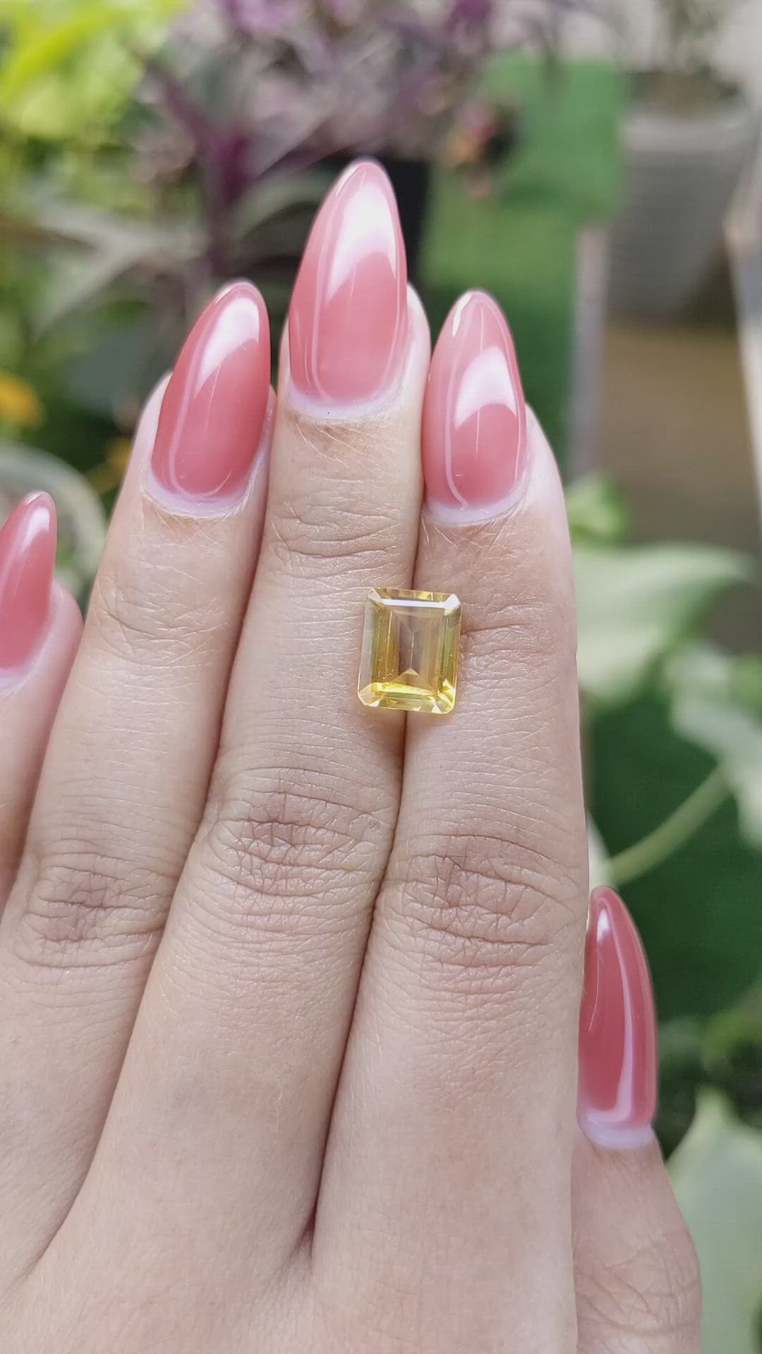 2.44 Ct. Citrine from Brazil Size Video