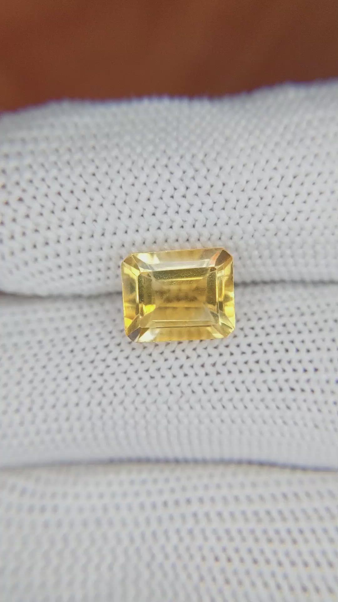 3.00 Ct. Citrine from Brazil Size Video