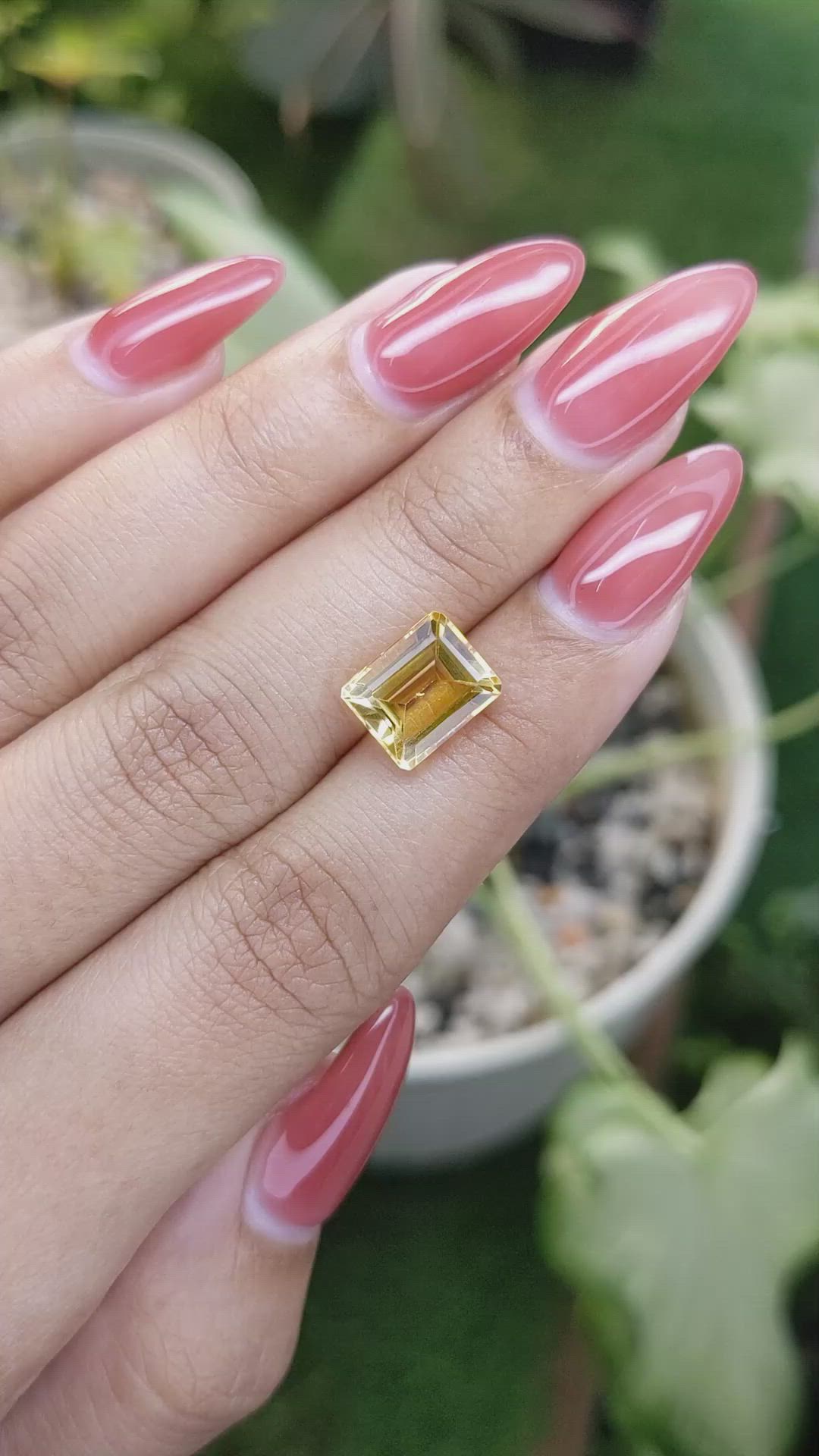 3.44 Ct. Citrine from Brazil Size Video