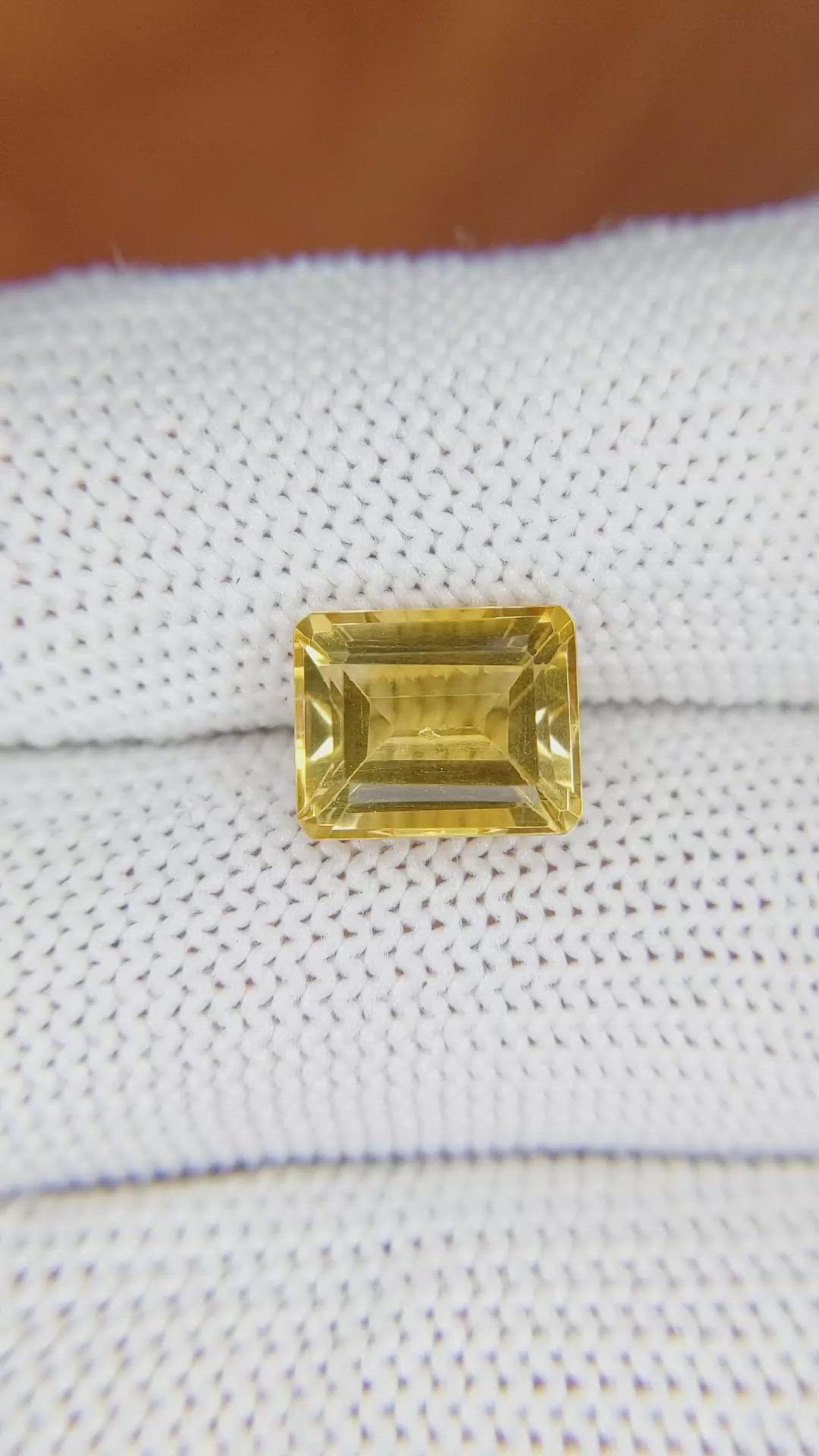 3.44 Ct. Citrine from Brazil Size Video