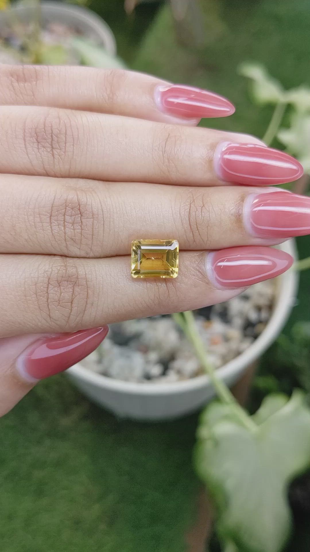 3.44 Ct. Citrine from Brazil Size Video