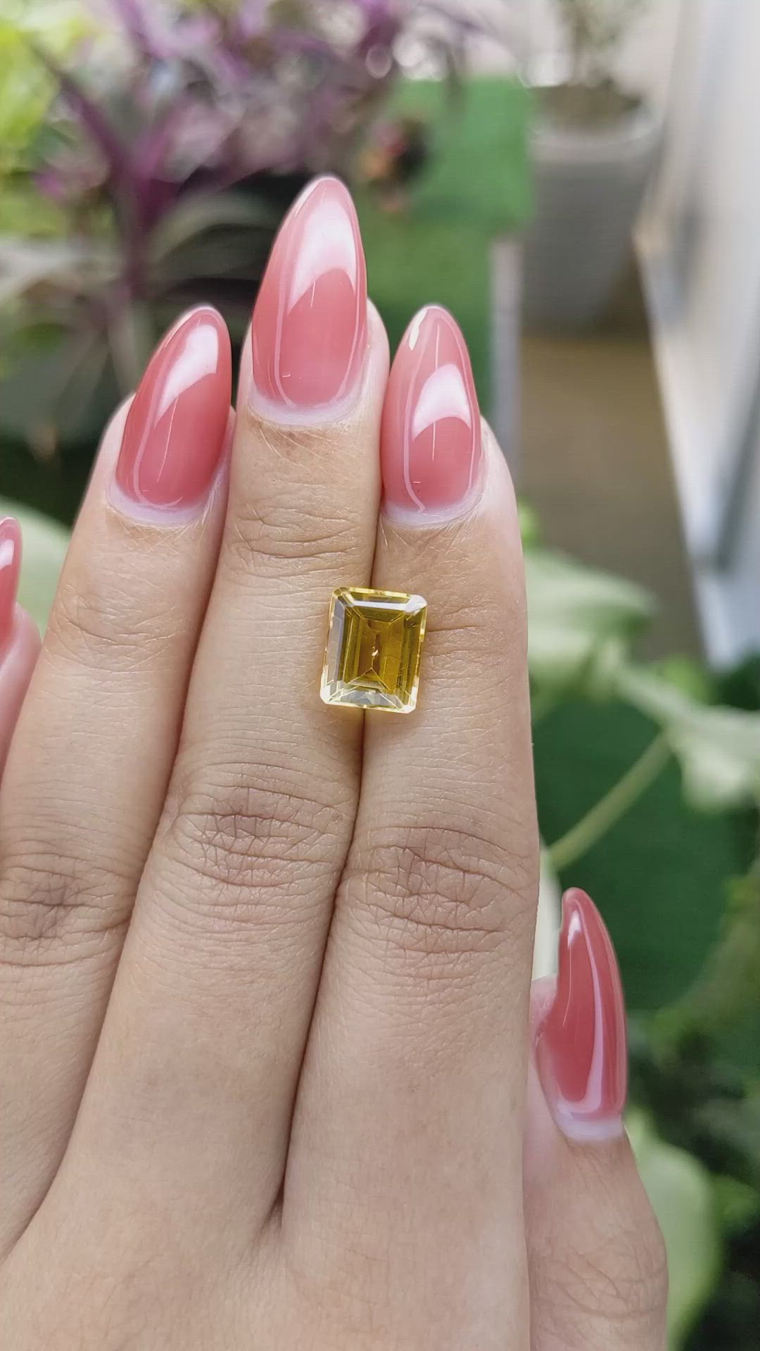 3.44 Ct. Citrine from Brazil Size Video