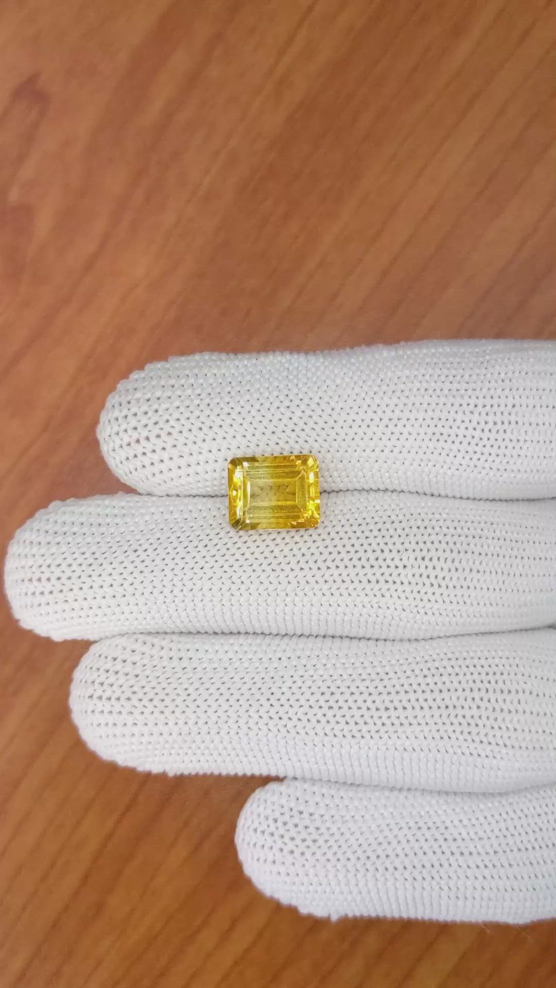 3.85 Ct. Citrine from Brazil Size Video