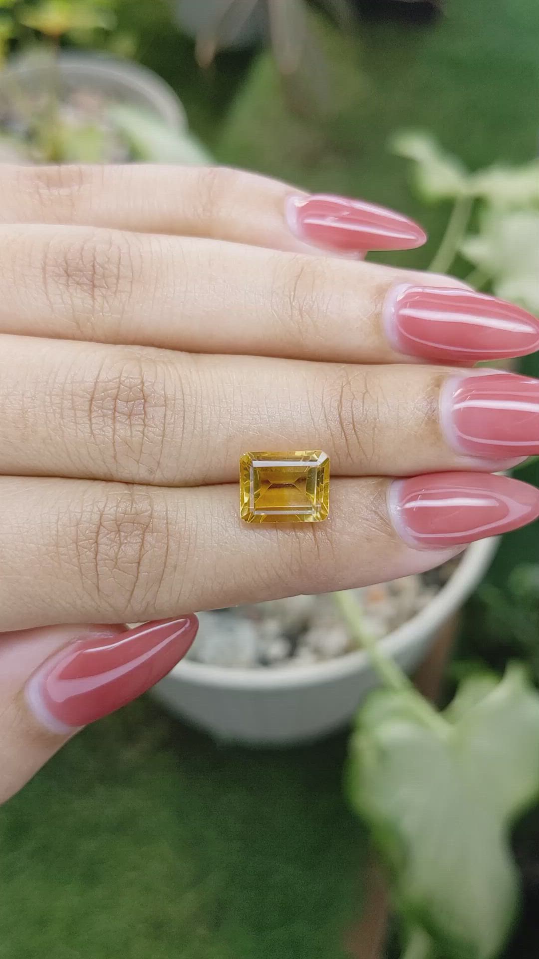 3.85 Ct. Citrine from Brazil Size Video