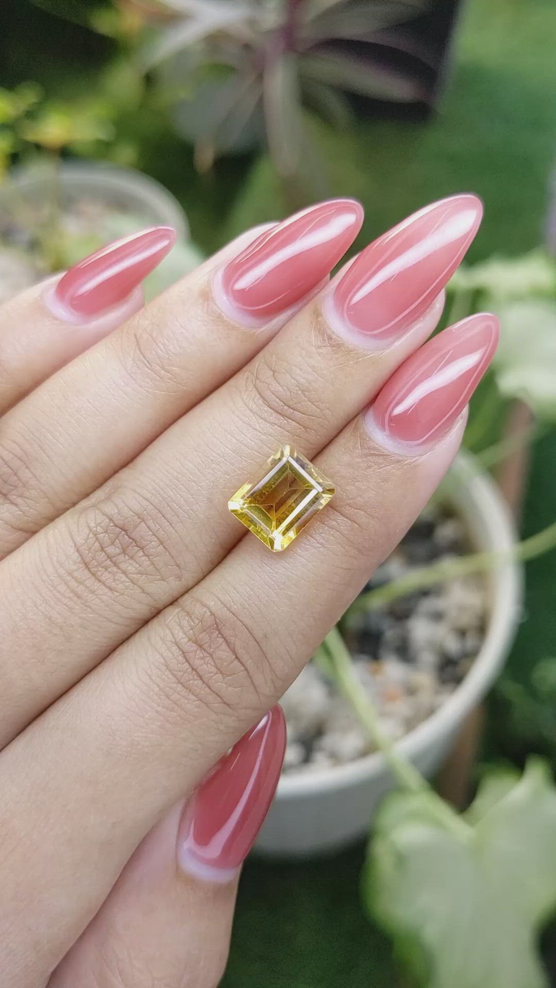 3.85 Ct. Citrine from Brazil Size Video