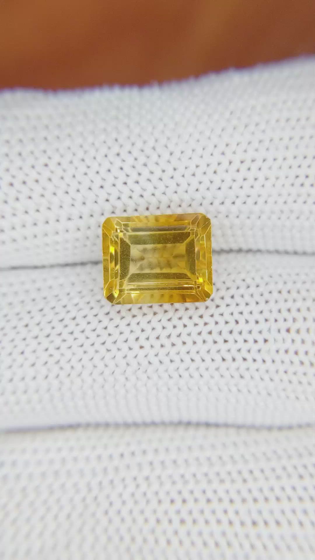 3.85 Ct. Citrine from Brazil Size Video