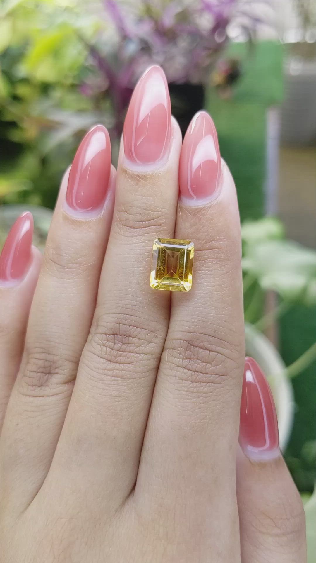 3.85 Ct. Citrine from Brazil Size Video