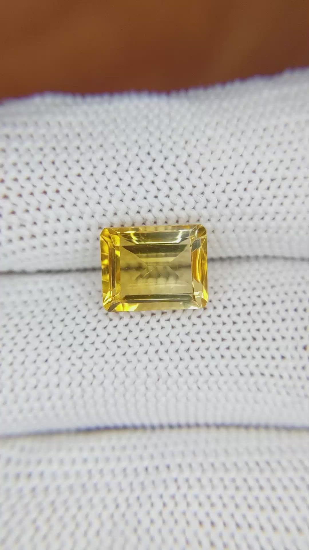 3.20 Ct. Citrine from Brazil Size Video
