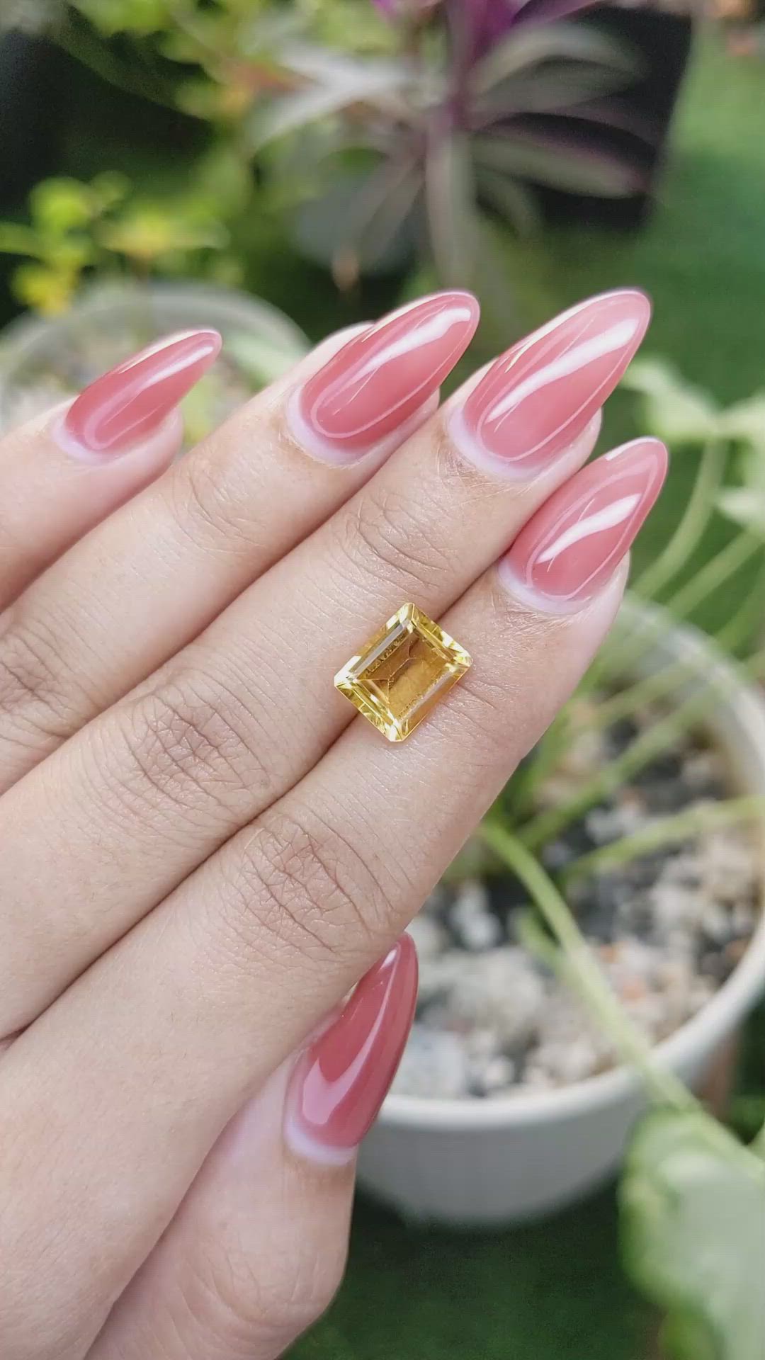 2.96 Ct. Citrine from Brazil Size Video