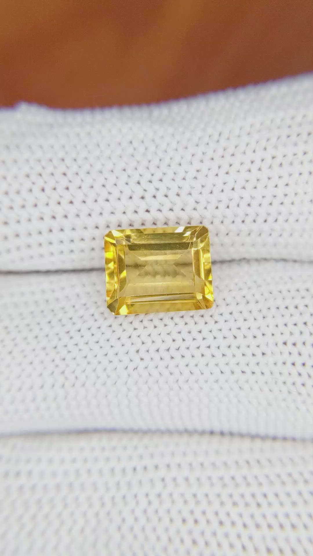 2.96 Ct. Citrine from Brazil Size Video