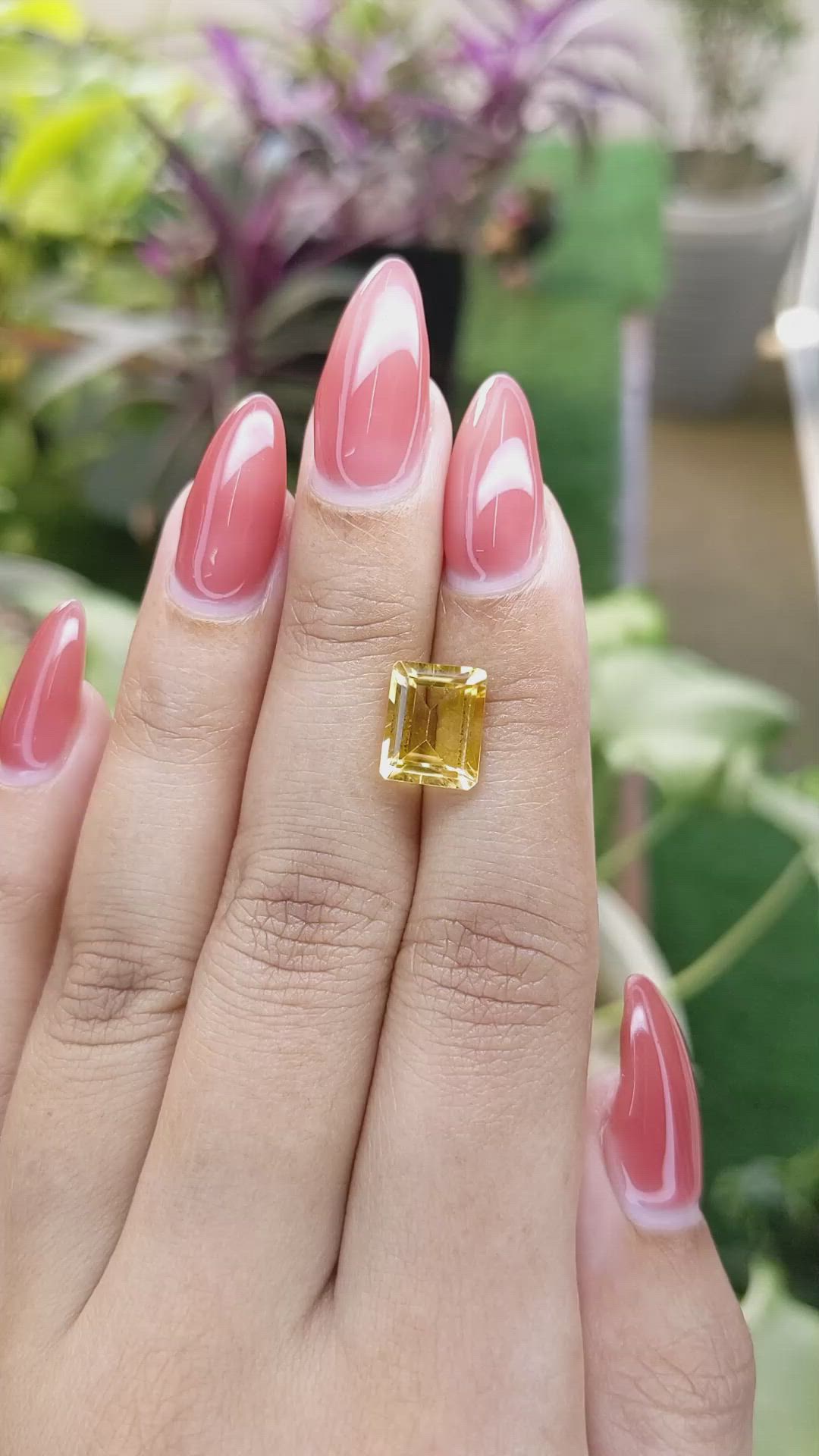 2.96 Ct. Citrine from Brazil Size Video