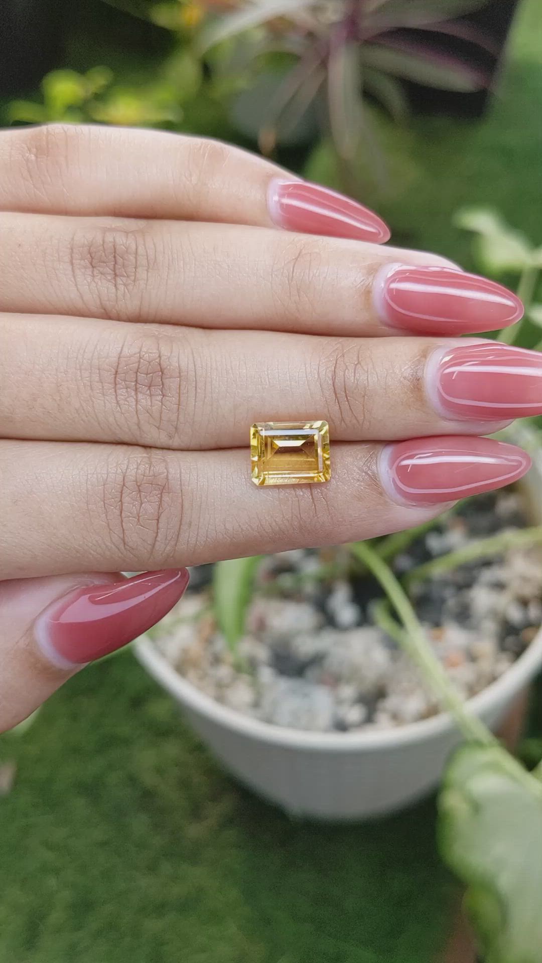 2.96 Ct. Citrine from Brazil Size Video
