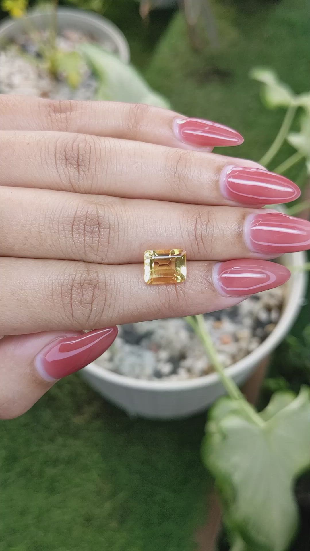 3.21 Ct. Citrine from Brazil Size Video