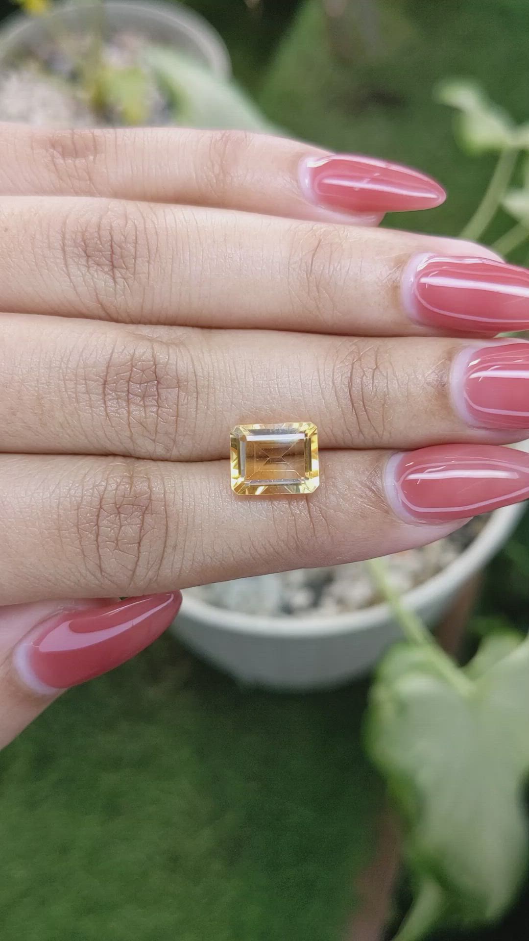 3.28 Ct. Citrine from Brazil Size Video