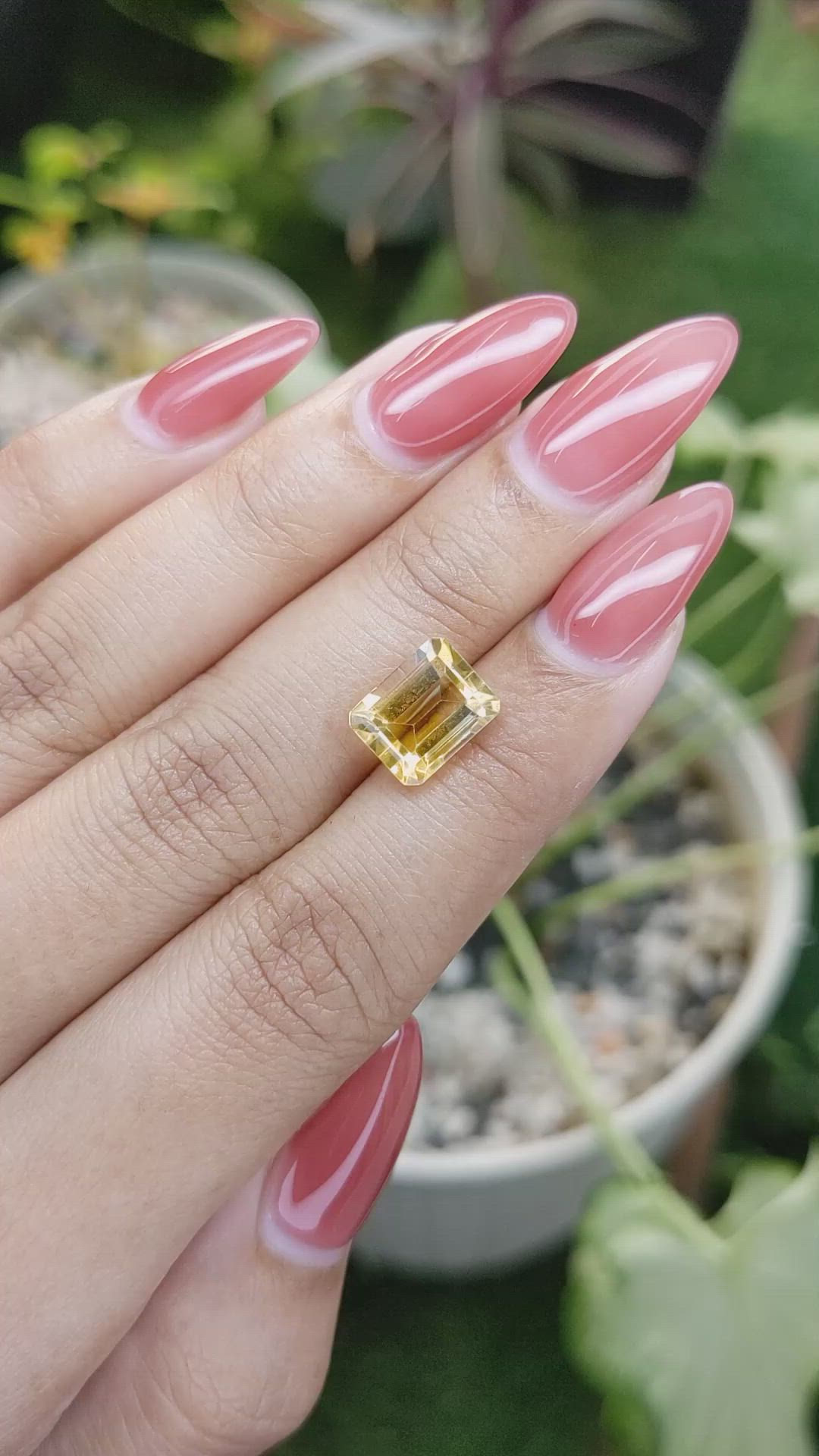 3.17 Ct. Citrine from Brazil Size Video