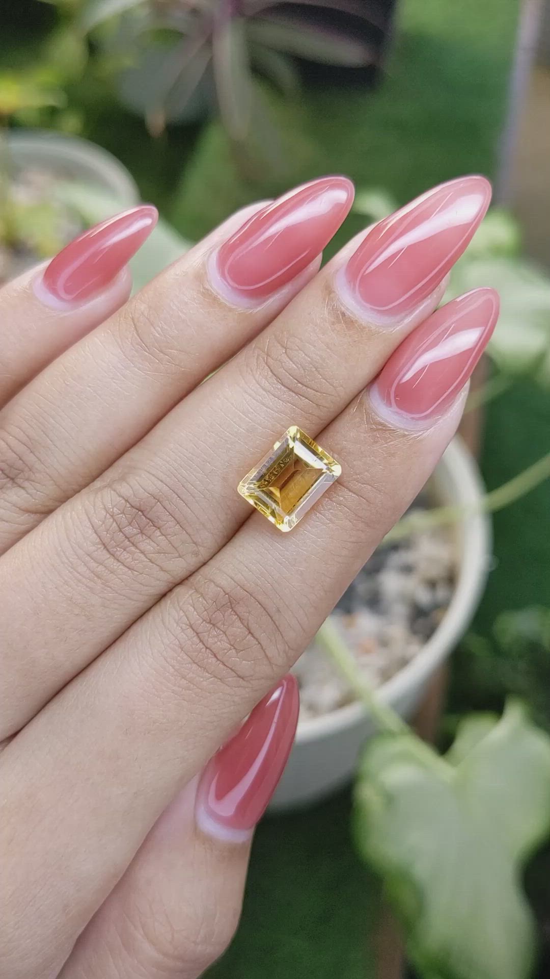 3.37 Ct. Citrine from Brazil Size Video