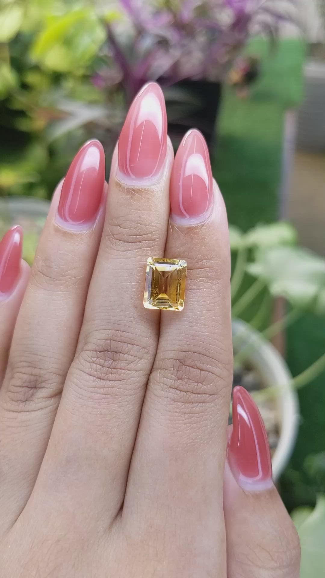 3.37 Ct. Citrine from Brazil Size Video