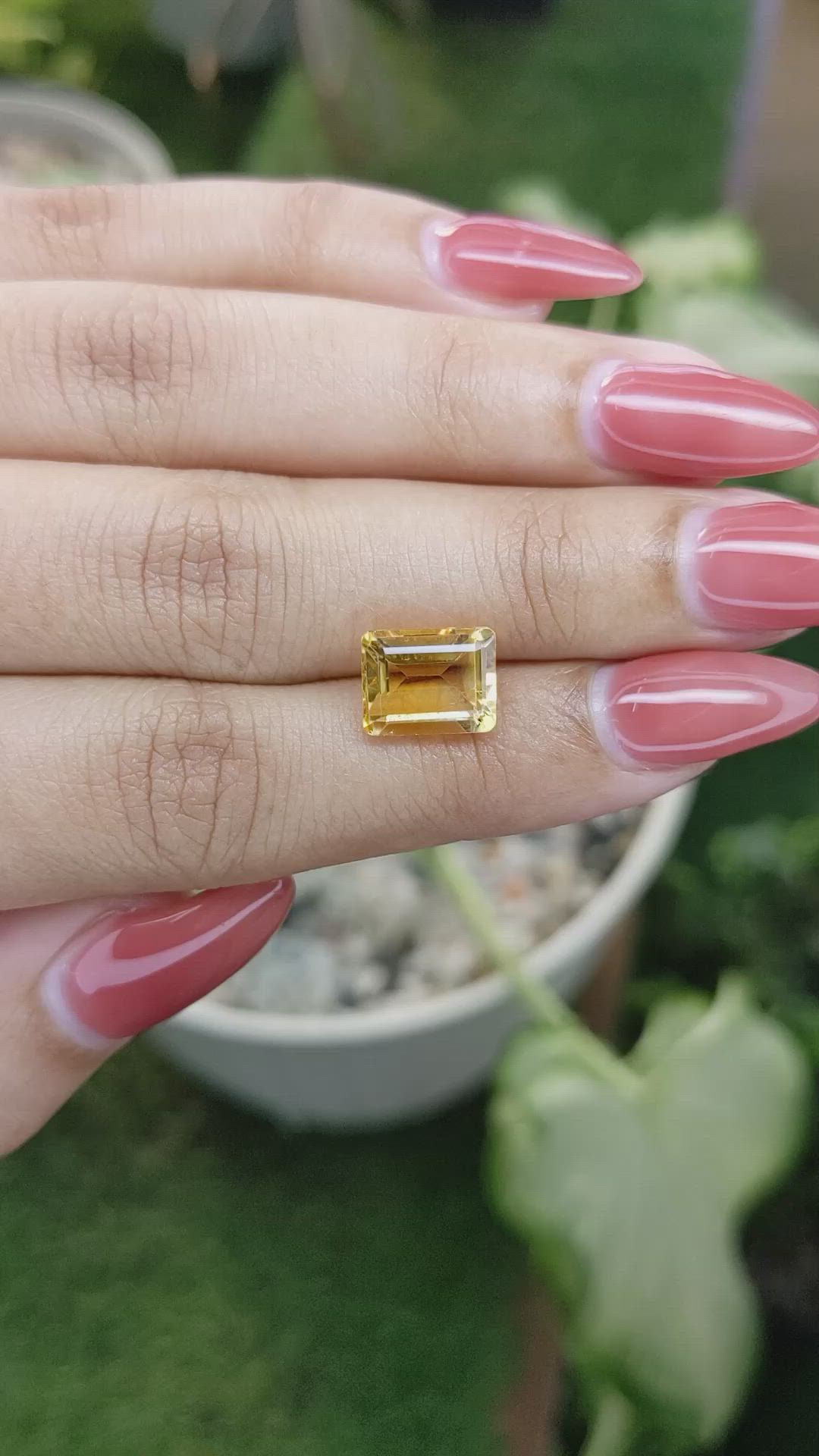 3.37 Ct. Citrine from Brazil Size Video