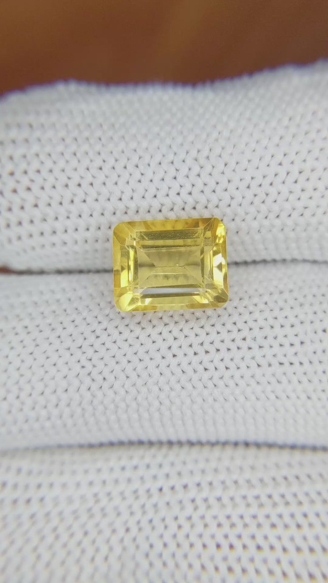 3.58 Ct. Citrine from Brazil Size Video