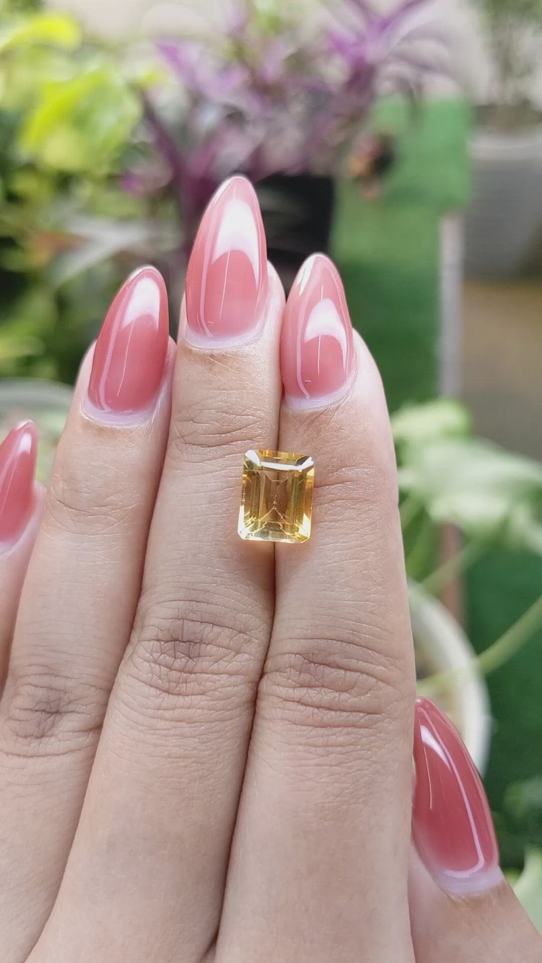 3.58 Ct. Citrine from Brazil Size Video