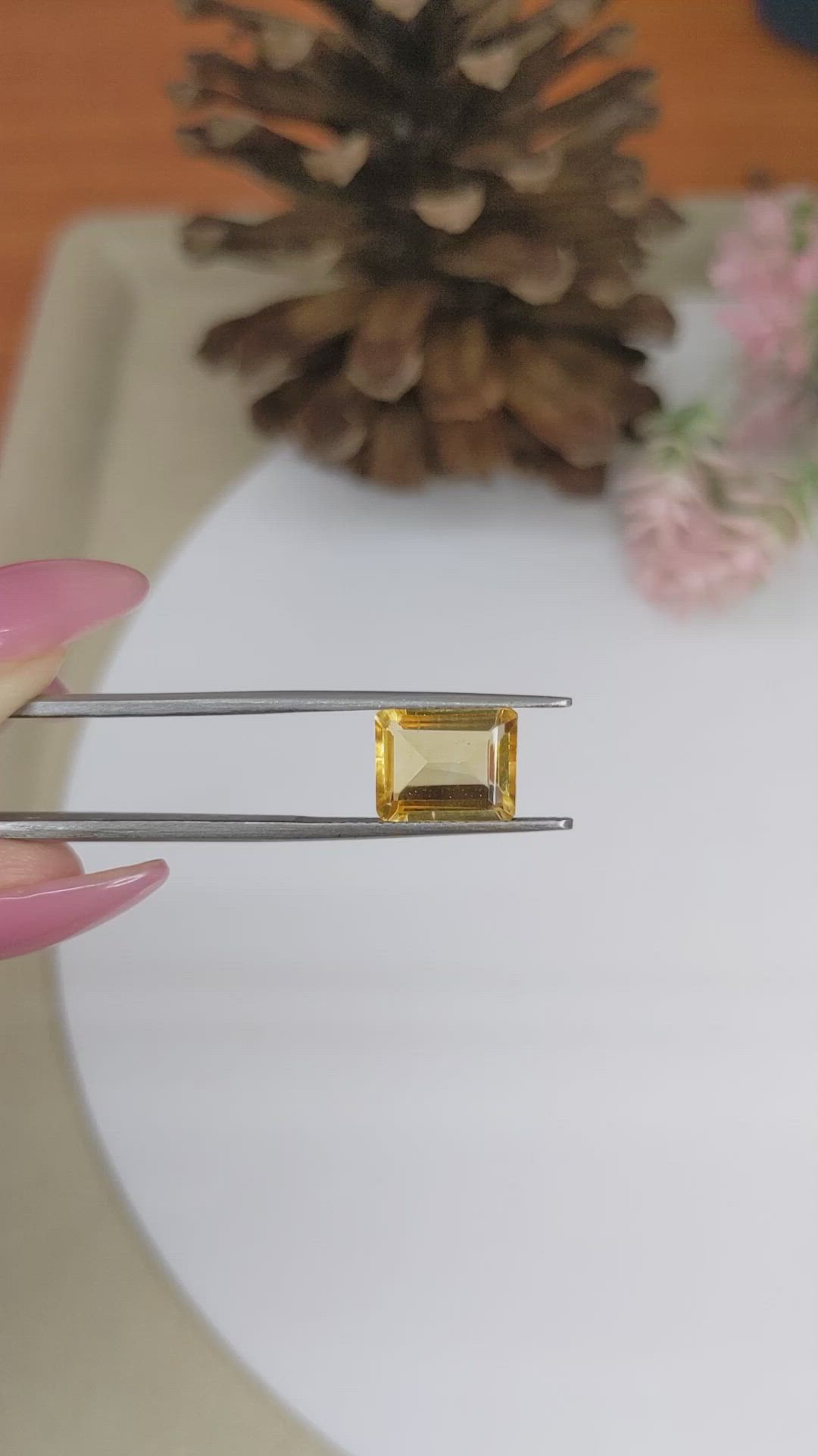 2.66 Ct. Citrine from Brazil Size Video