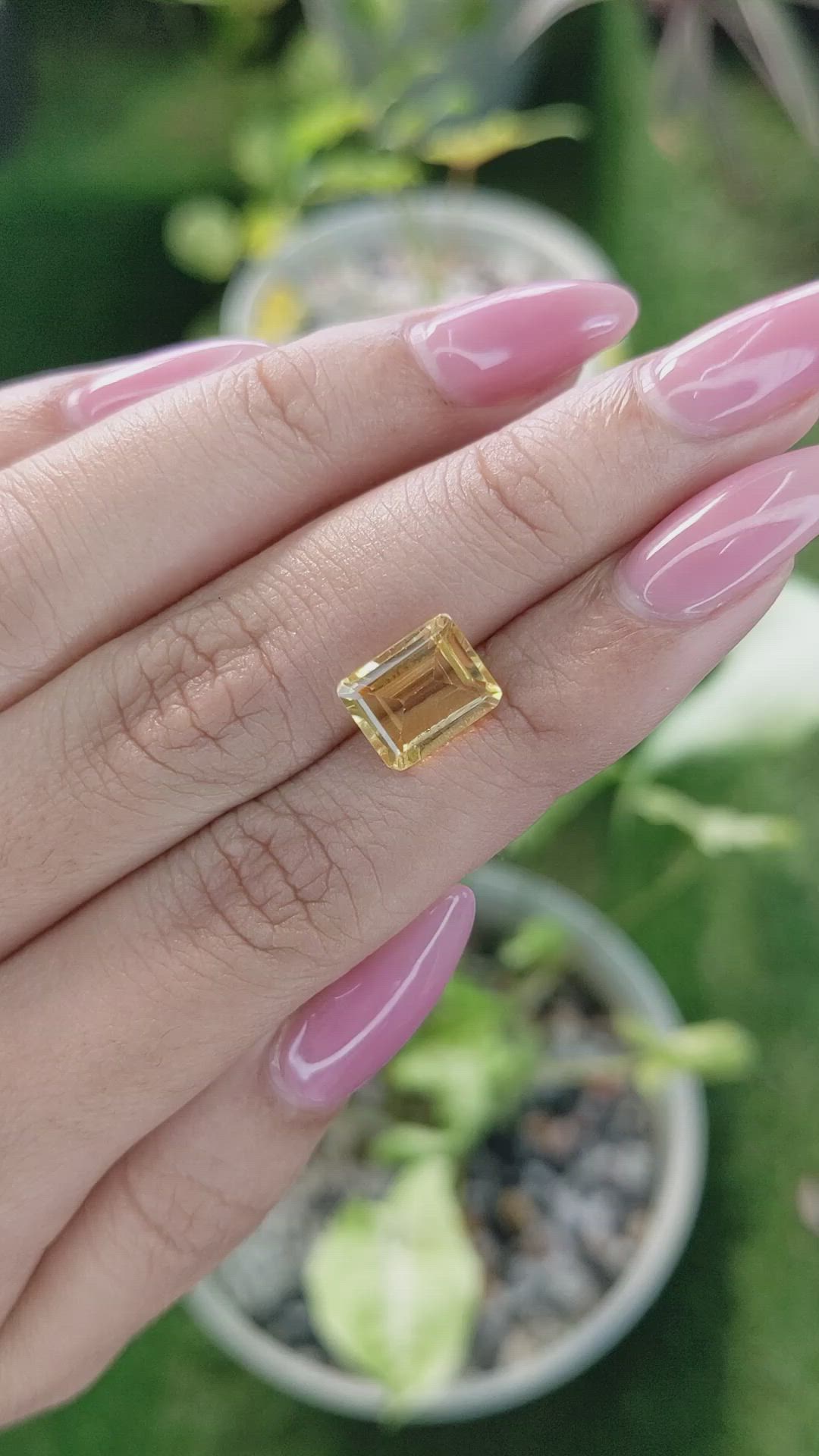 2.74 Ct. Citrine from Brazil Size Video