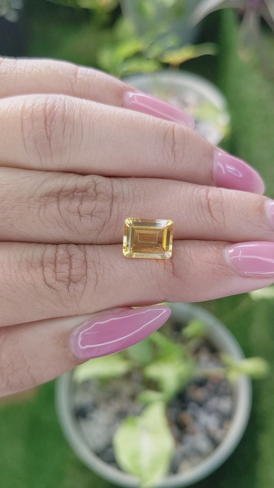 2.74 Ct. Citrine from Brazil Size Video