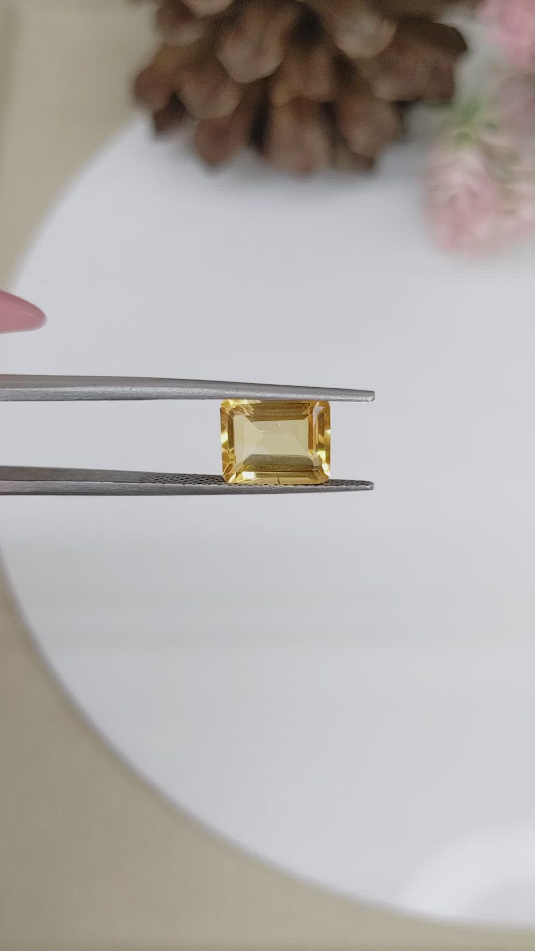 2.74 Ct. Citrine from Brazil Size Video