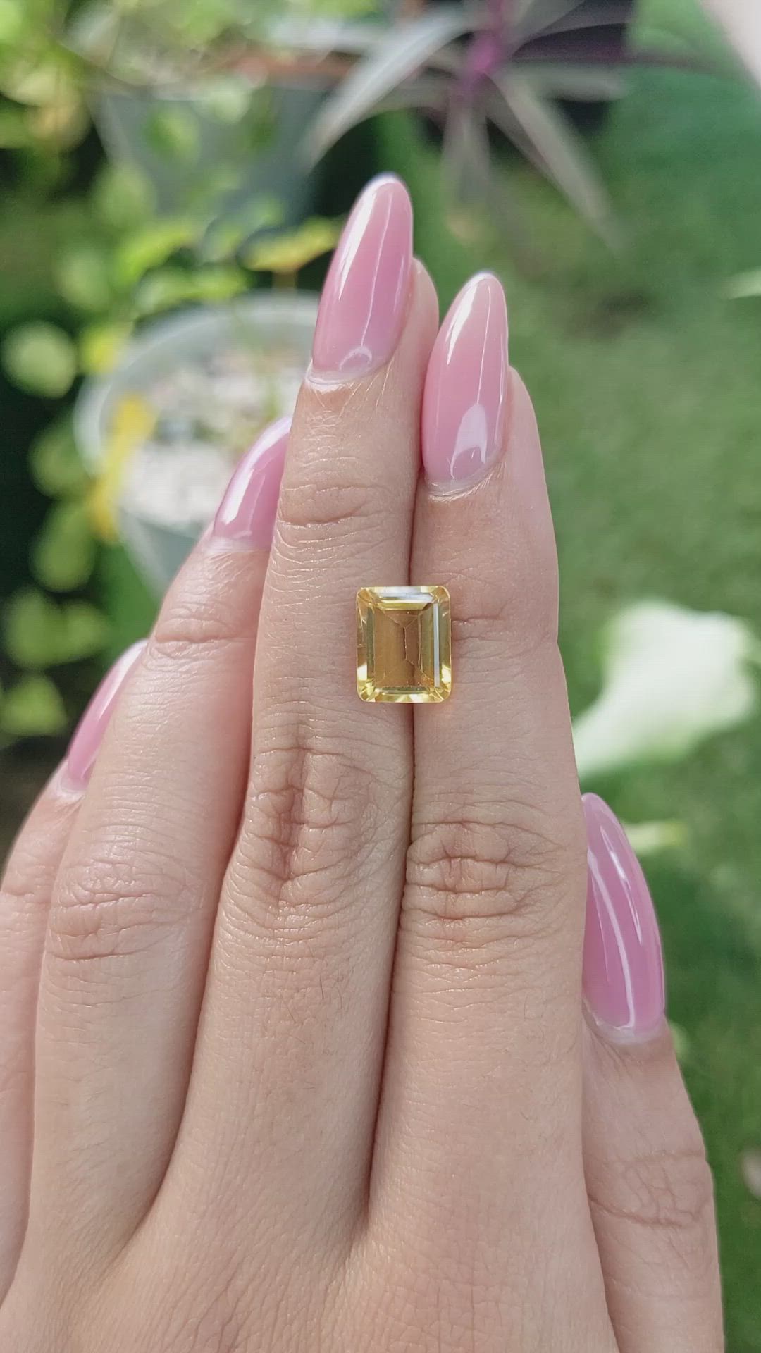 2.74 Ct. Citrine from Brazil Size Video