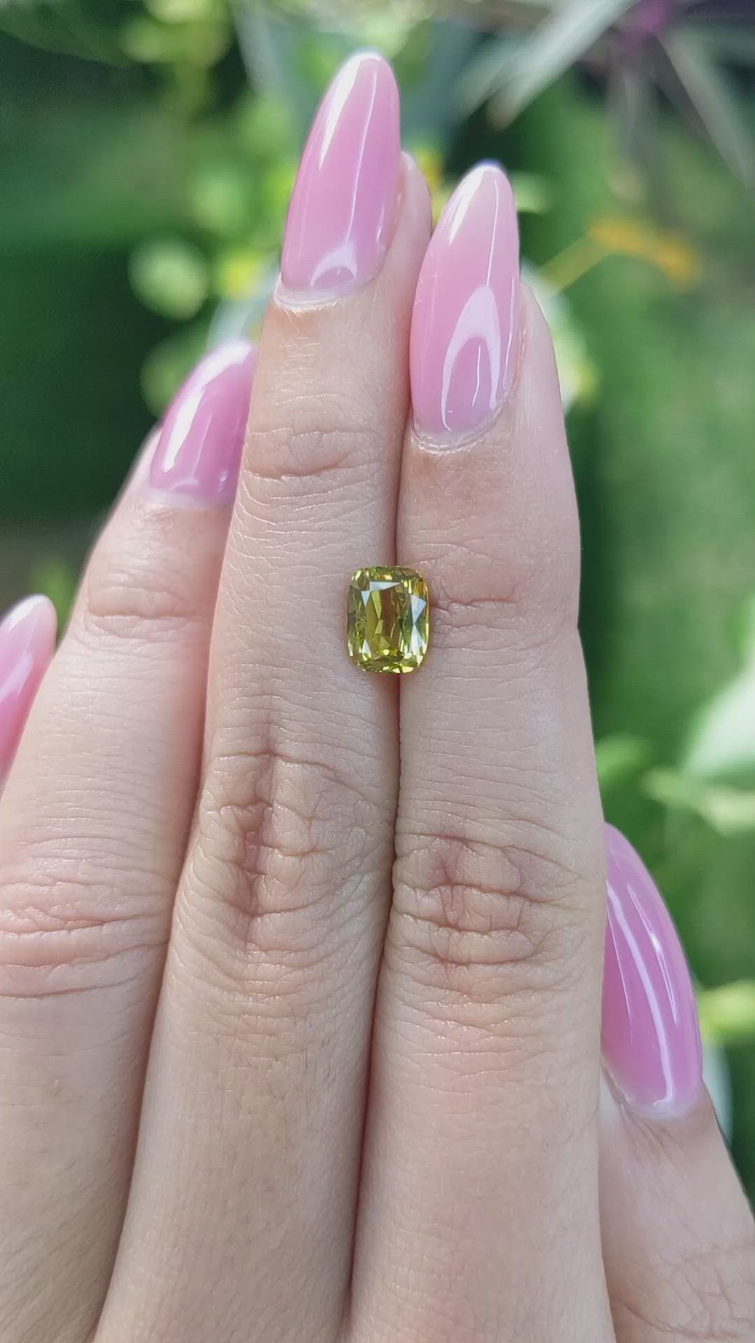 1.56 Ct. Chrysoberyl from Ceylon (Sri Lanka) Size Video