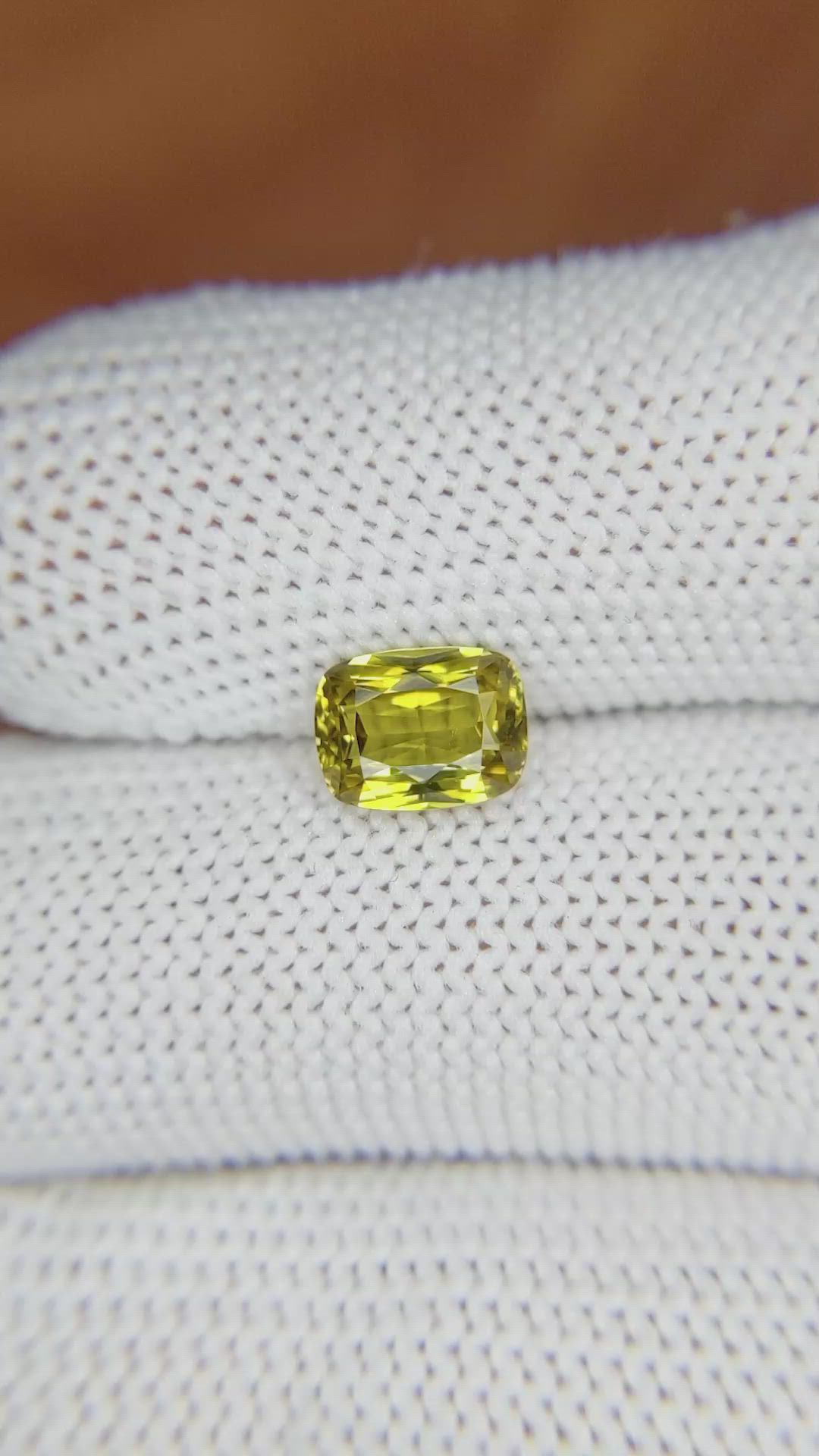 1.56 Ct. Chrysoberyl from Ceylon (Sri Lanka) Size Video