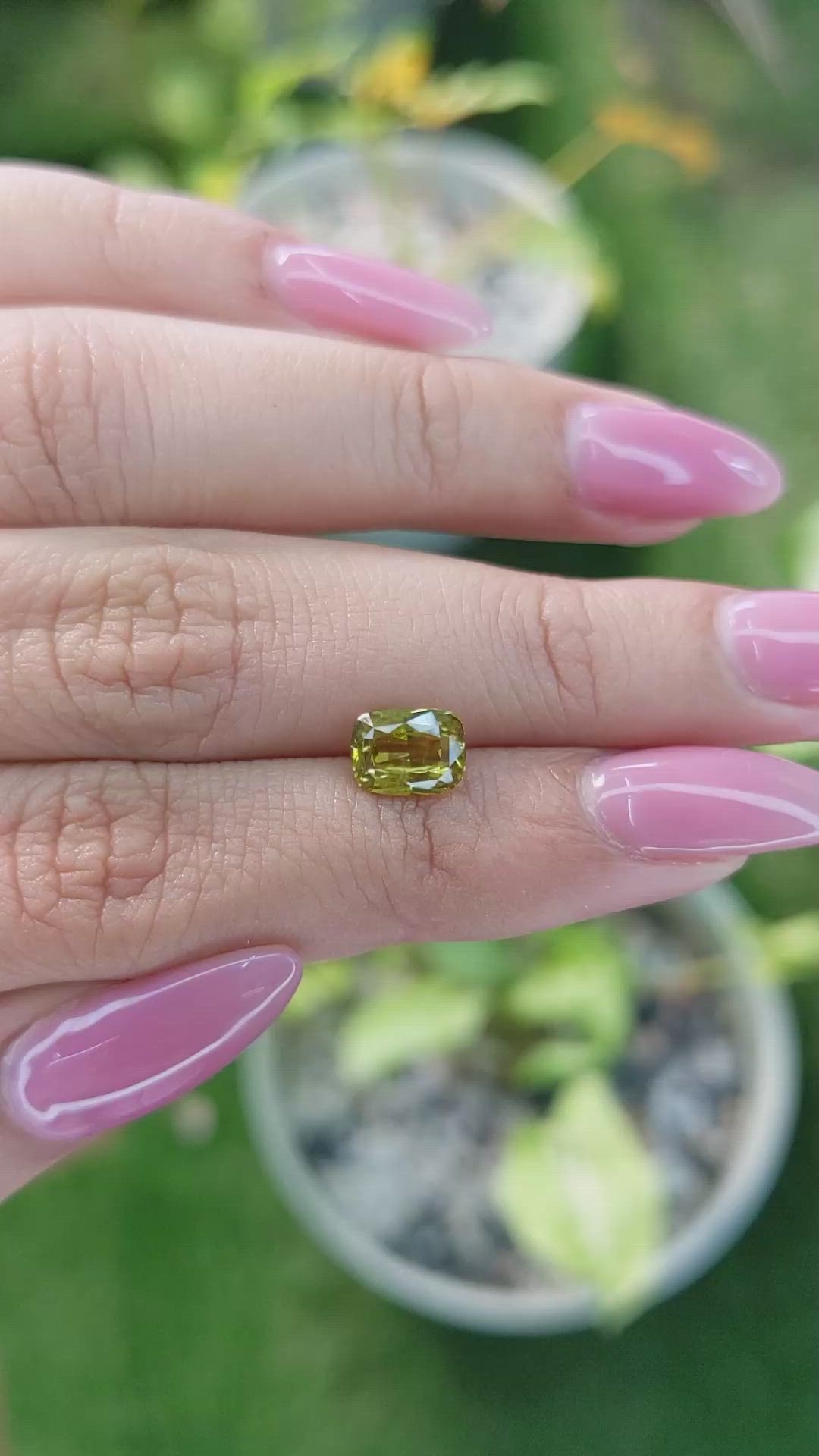 1.56 Ct. Chrysoberyl from Ceylon (Sri Lanka) Size Video