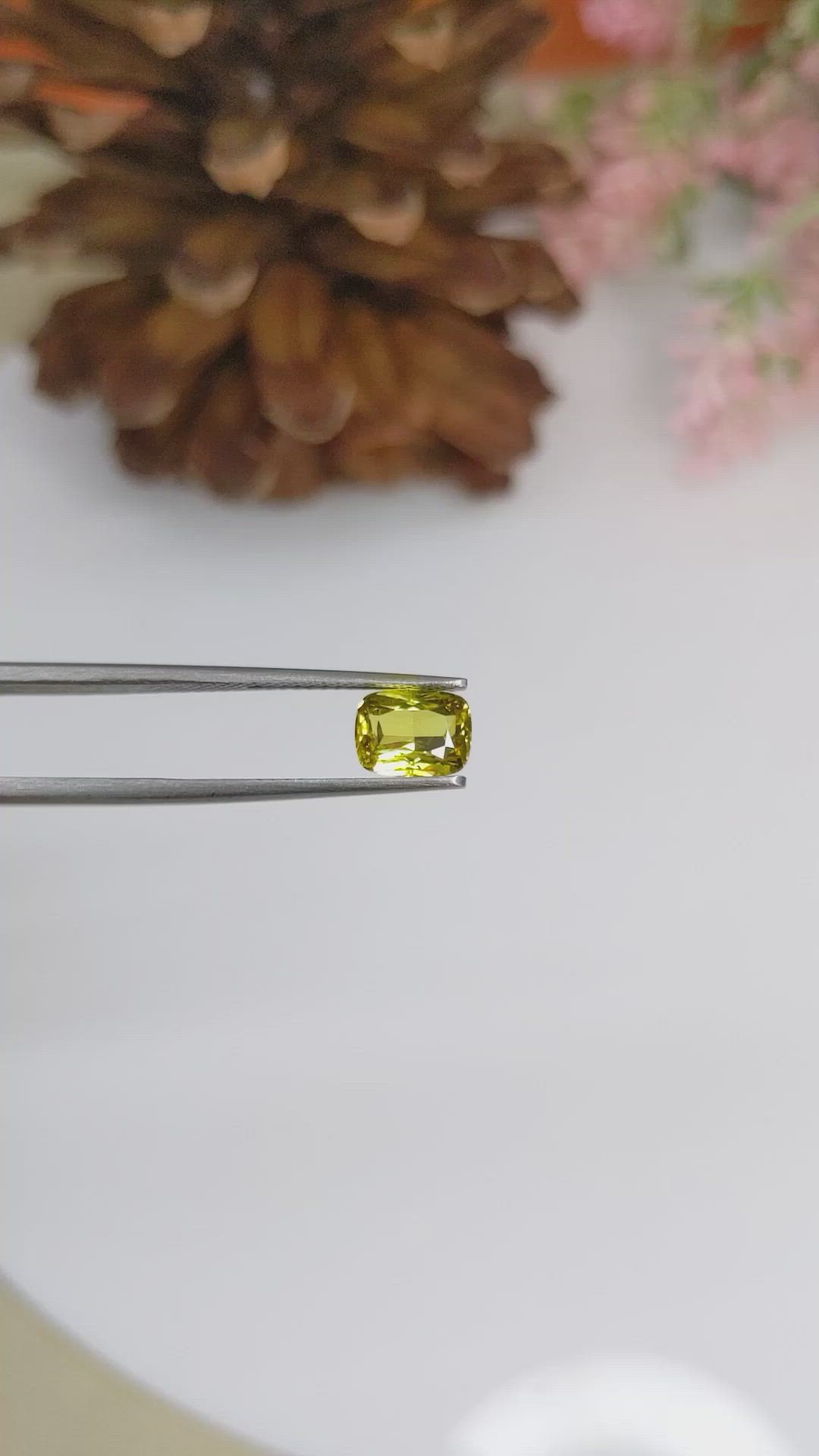 1.56 Ct. Chrysoberyl from Ceylon (Sri Lanka) Size Video